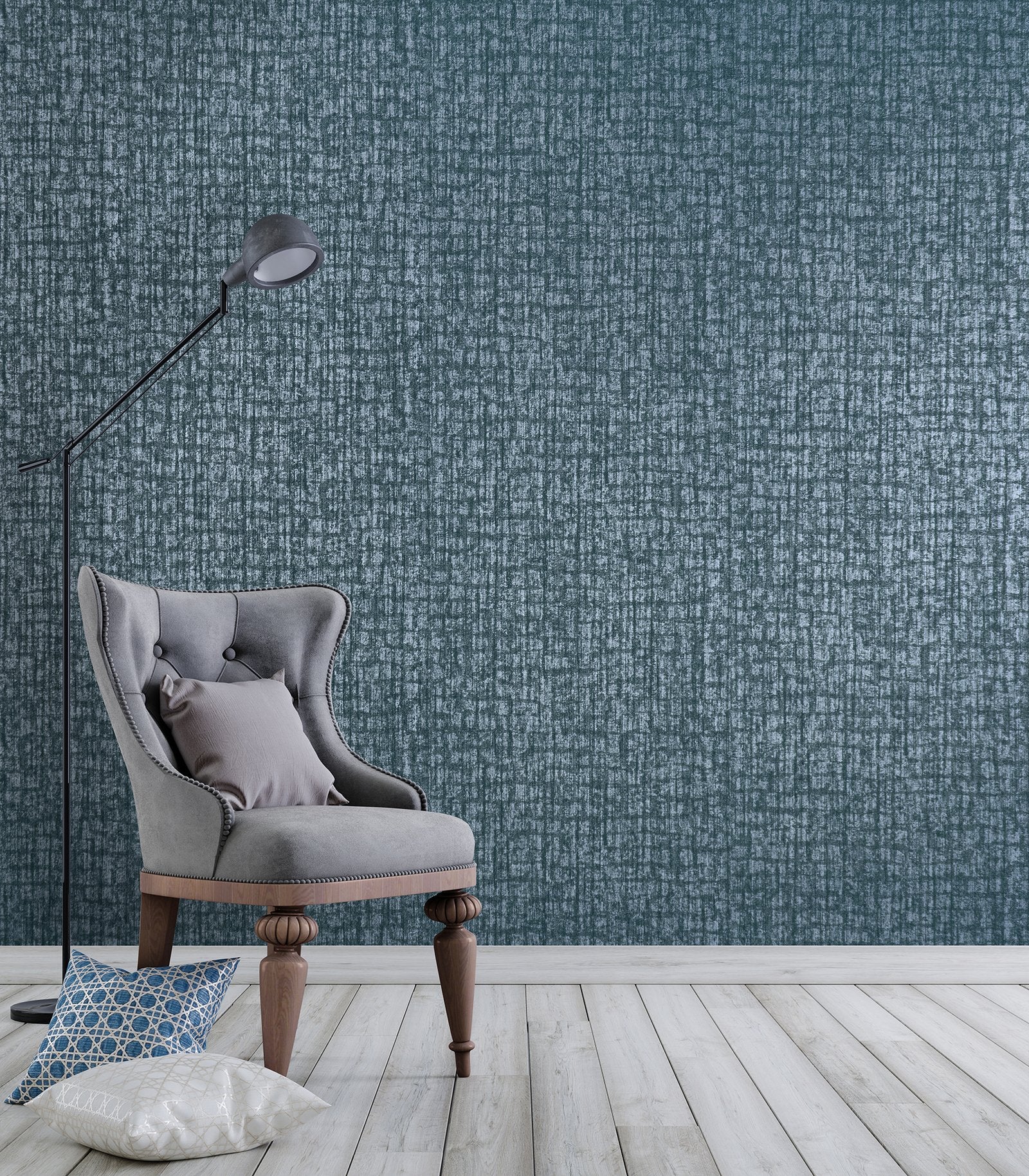 Zeus wallpaper in blue color - pattern number 64301 - by Galerie in the Adonea collection