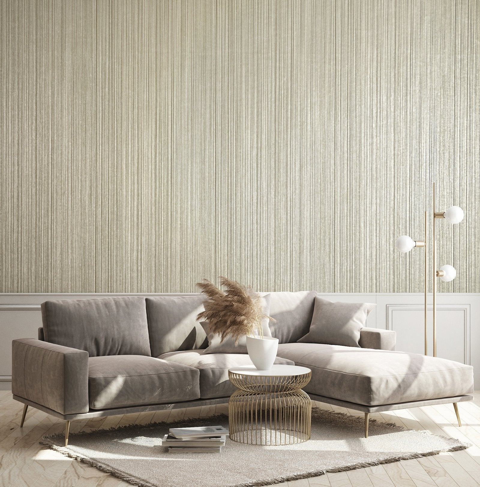 Jupiter Sand Beige wallpaper in beige color - pattern number GH64616-23 - by Galerie in the Universe collection