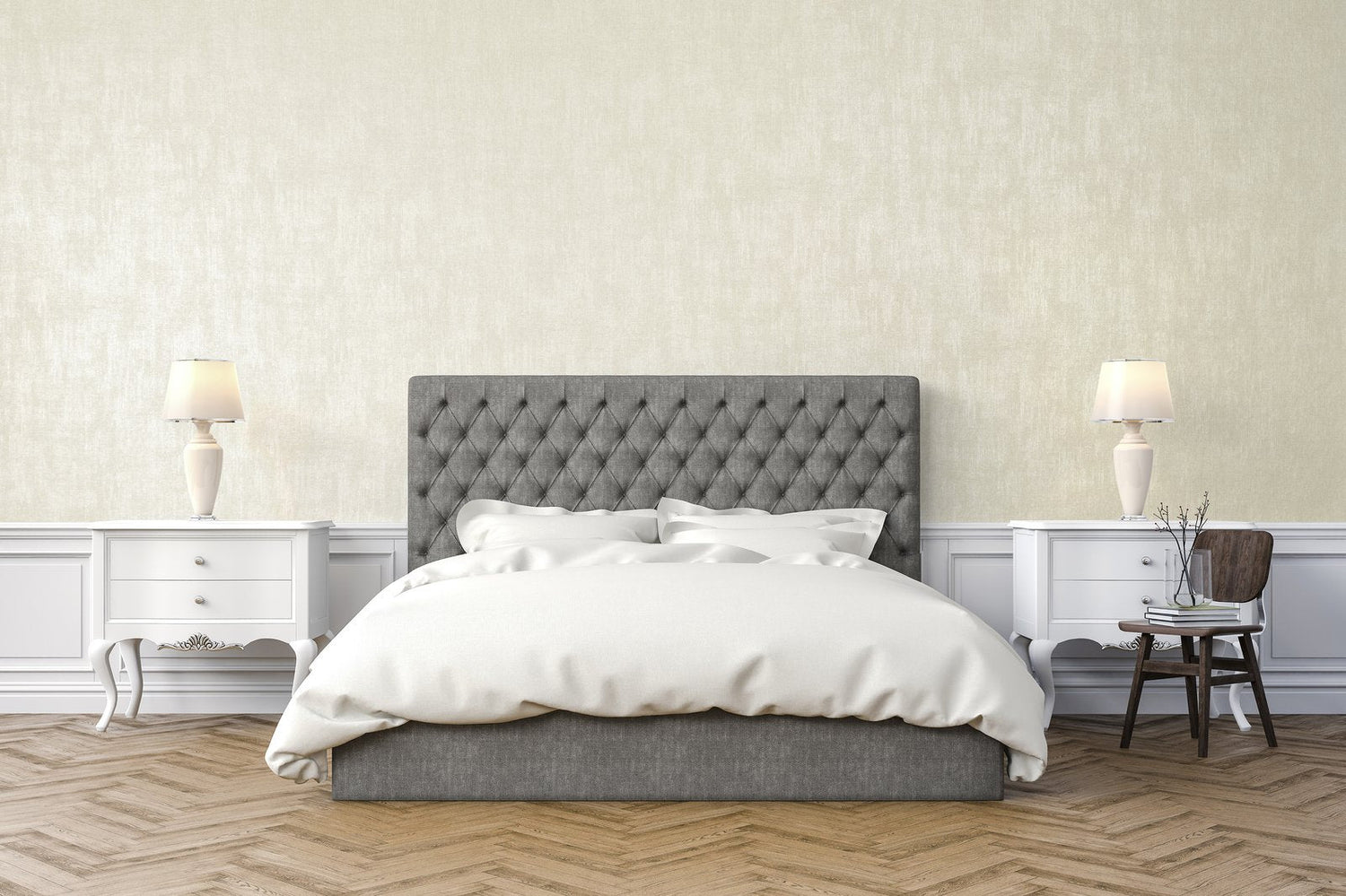 Merkur Oat Beige wallpaper in beige color - pattern number GH64621-23 - by Galerie in the Universe collection