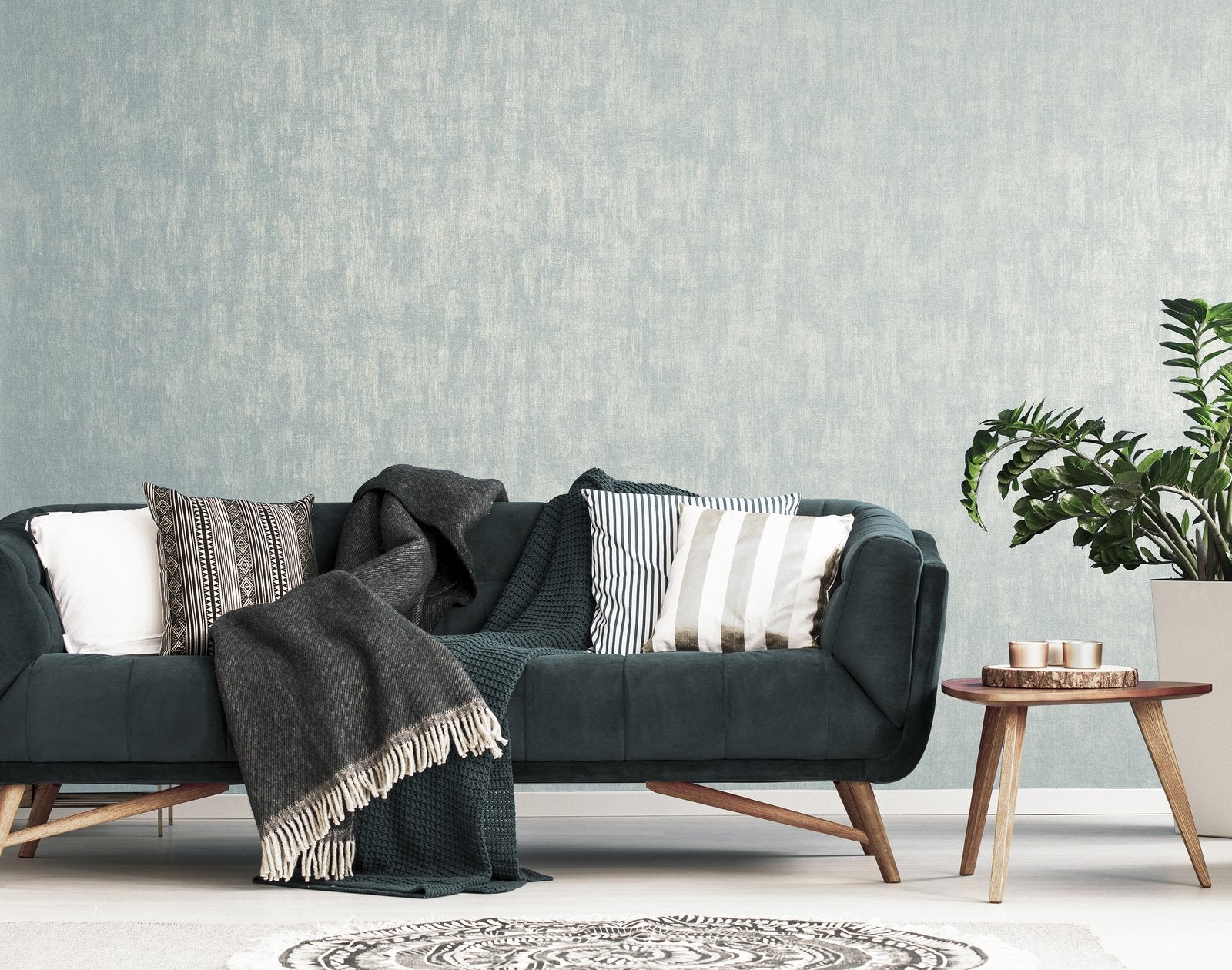 Merkur Stone Blue wallpaper in blue color - pattern number GH64622-23 - by Galerie in the Universe collection