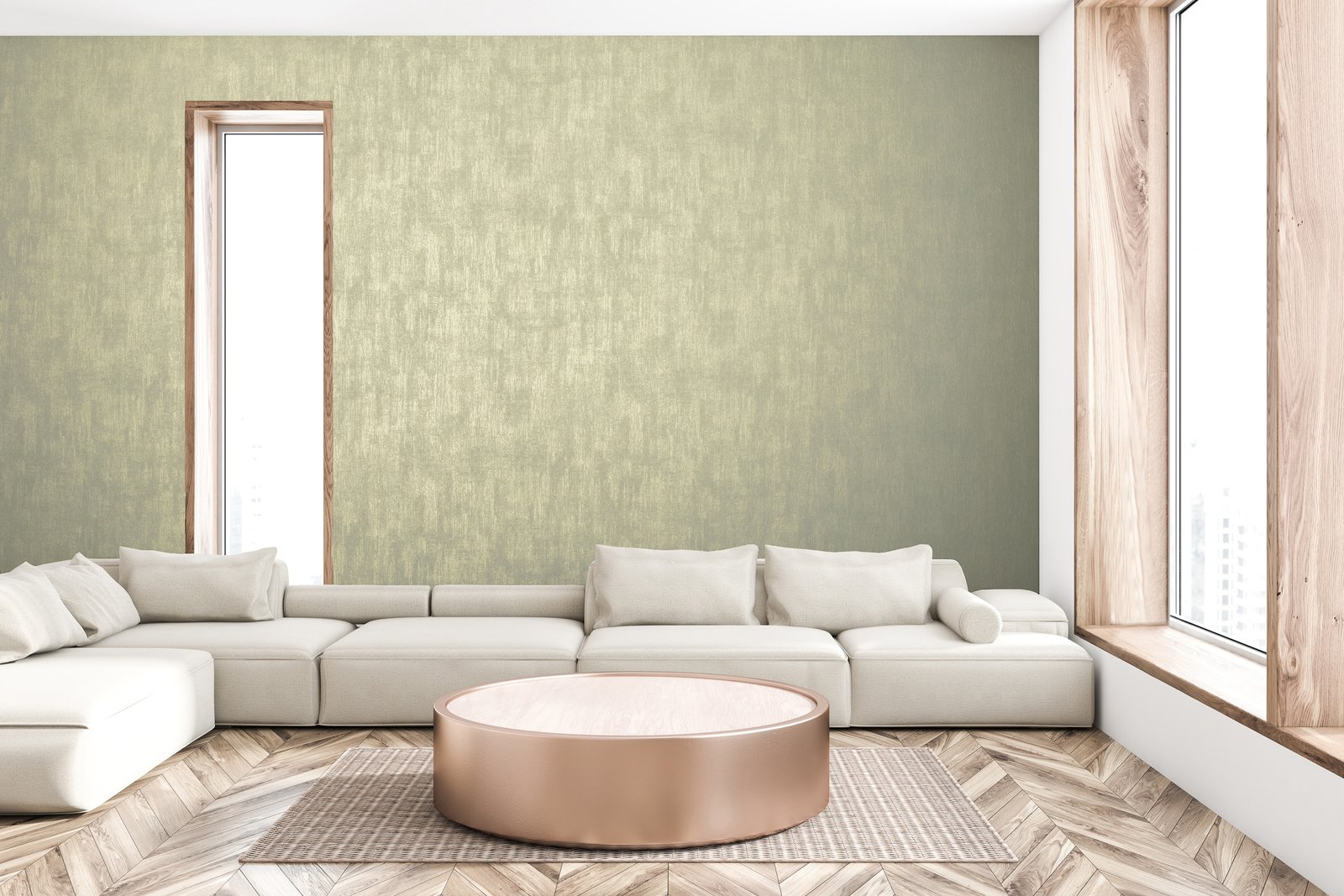 Merkur Sage Green wallpaper in green color - pattern number GH64623-23 - by Galerie in the Universe collection