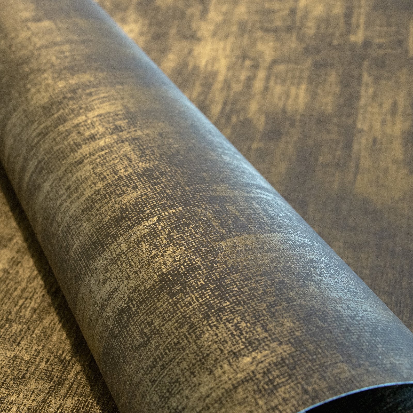 Merkur Umber Brown wallpaper in gold color - pattern number GH64625-23 - by Galerie in the Universe collection