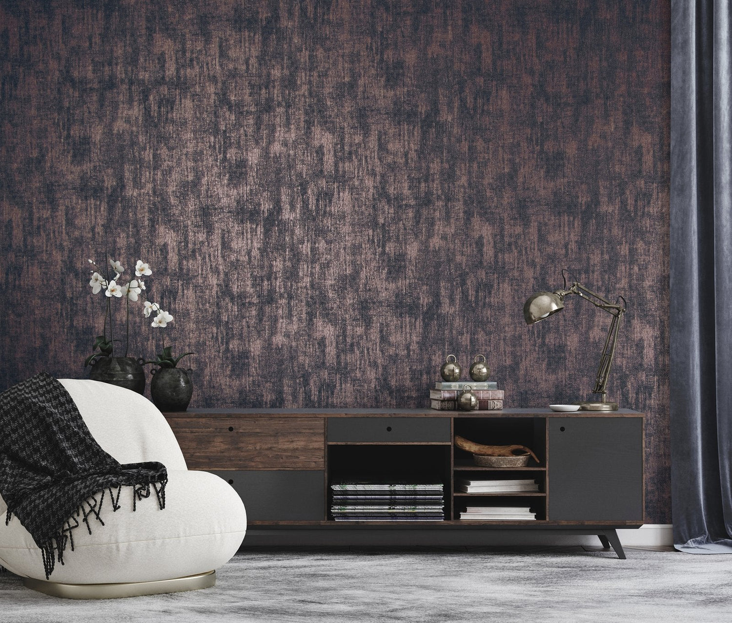 Merkur Ocean Blue wallpaper in blue color - pattern number GH64626-23 - by Galerie in the Universe collection