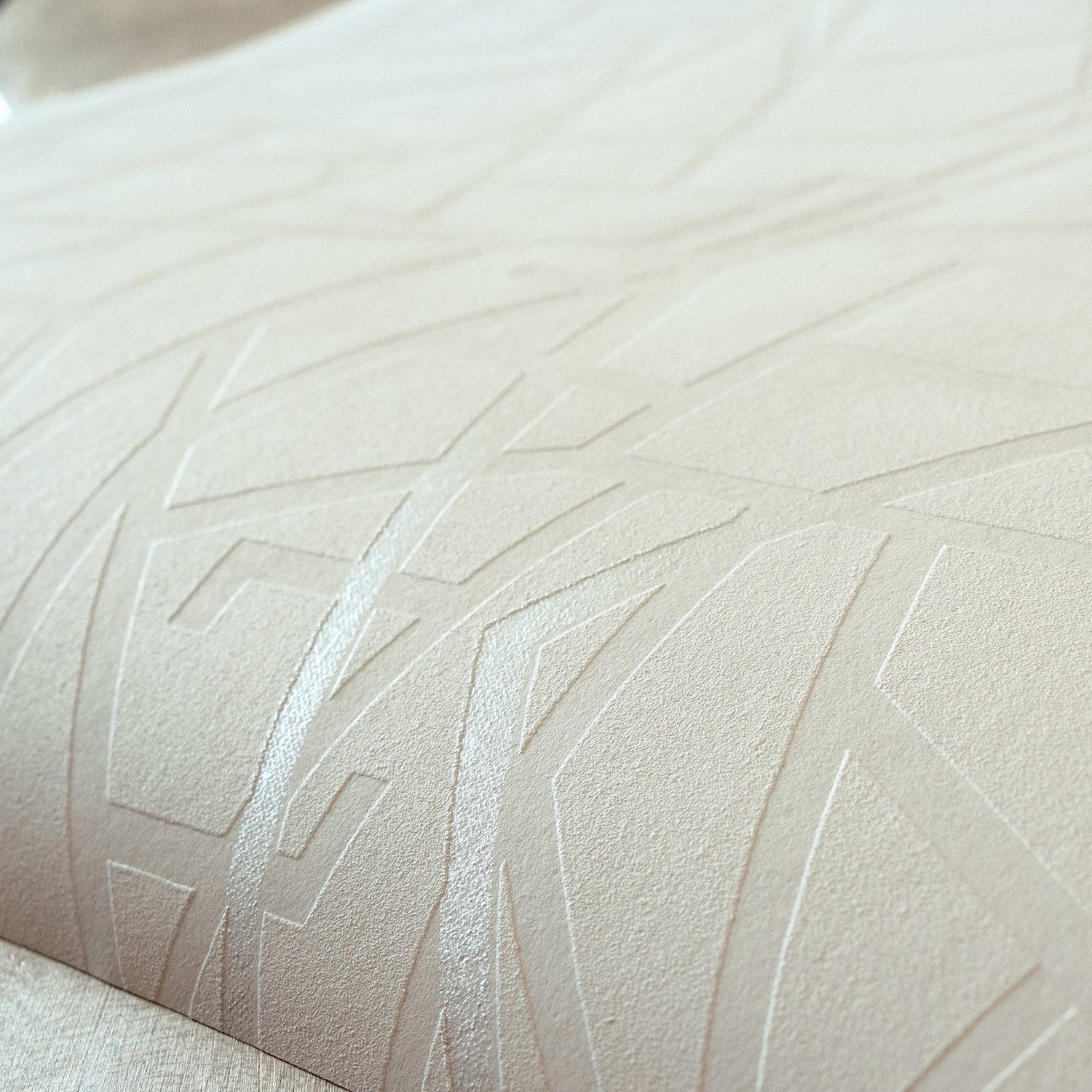 Connection Linen White wallpaper in cream color - pattern number GH64639-23 - by Galerie in the Slow Living collection