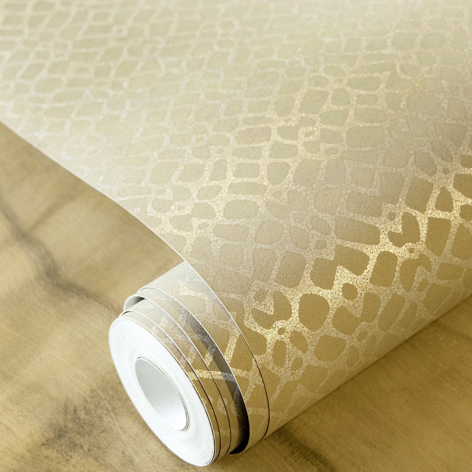 Soul Ochre Gold wallpaper in beige color - pattern number GH64648-23 - by Galerie in the Slow Living collection