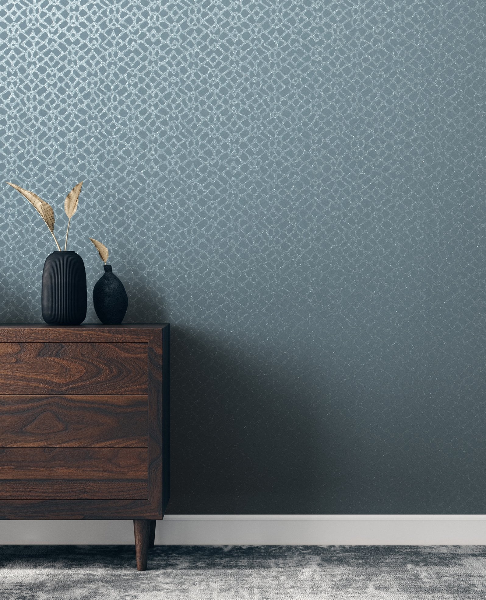 Soul Windy Blue wallpaper in blue color - pattern number GH64650-23 - by Galerie in the Slow Living collection