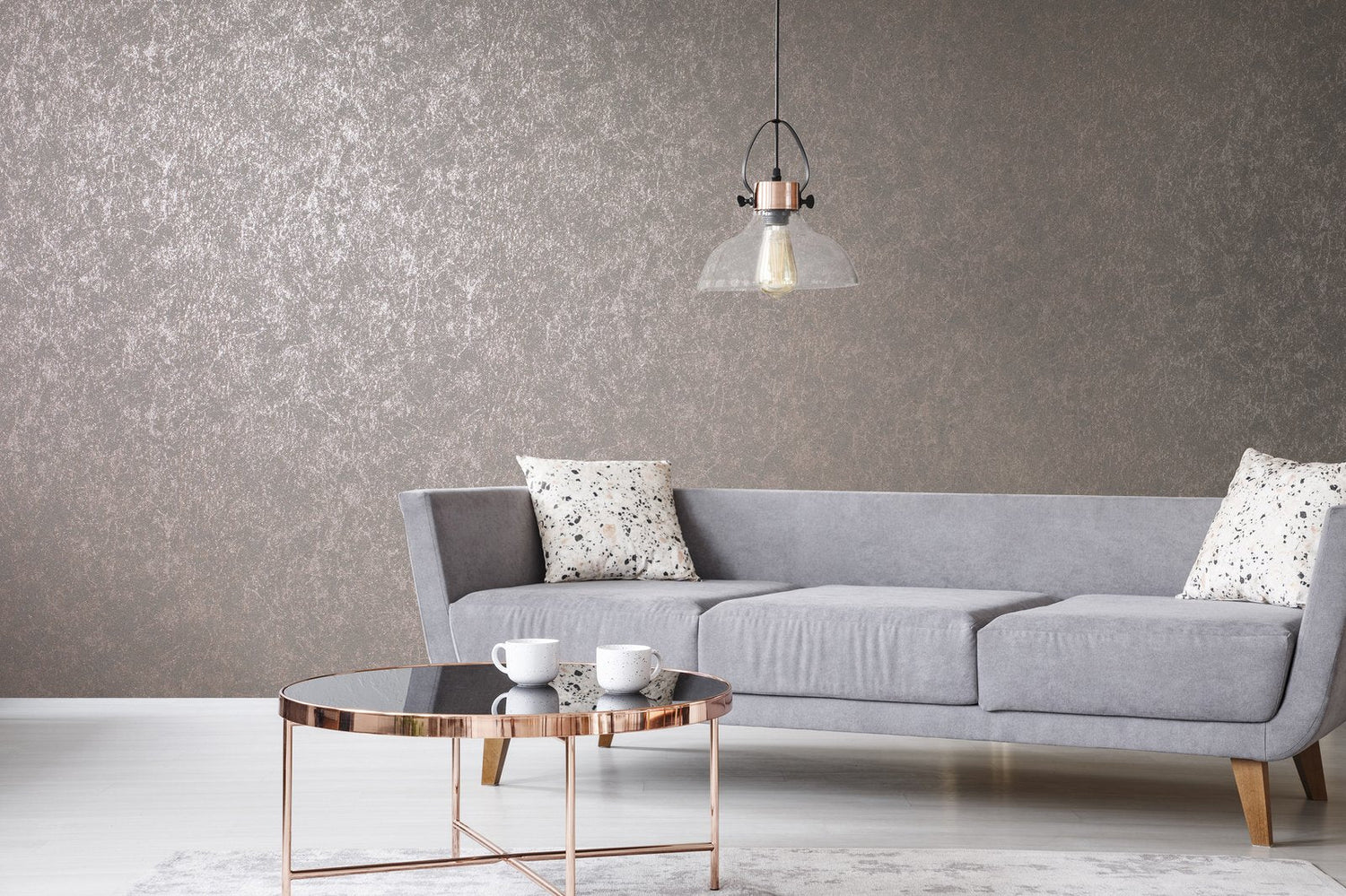 Holistic Dusty Lilac wallpaper in purple lilac color - pattern number GH64658-23 - by Galerie in the Slow Living collection
