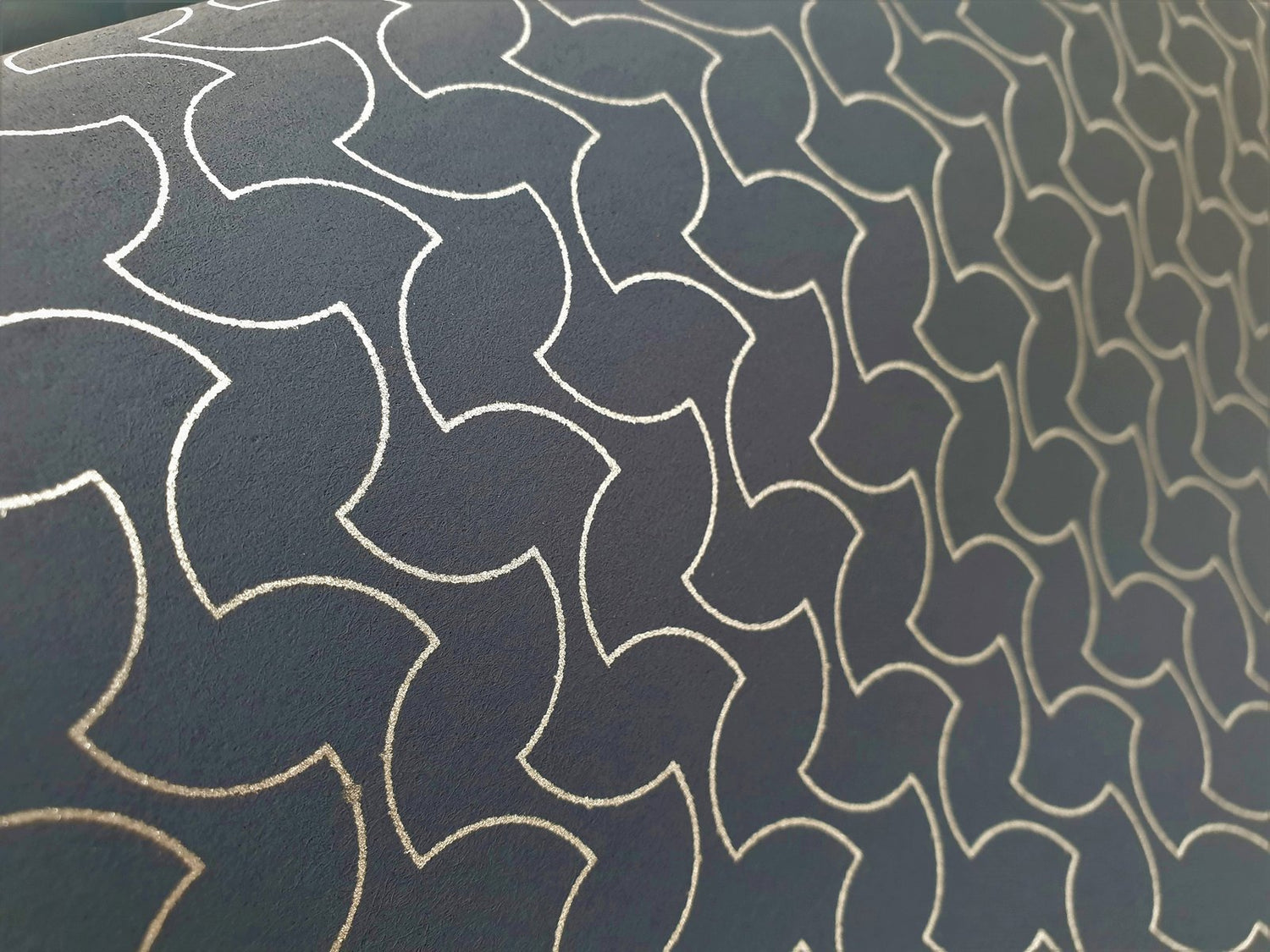 Balance Night Blue wallpaper in blue color - pattern number GH64667-23 - by Galerie in the Slow Living collection