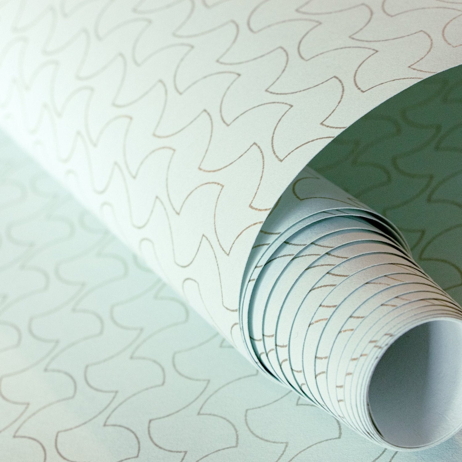 Balance Frost Mint wallpaper in blue color - pattern number GH64668-23 - by Galerie in the Slow Living collection