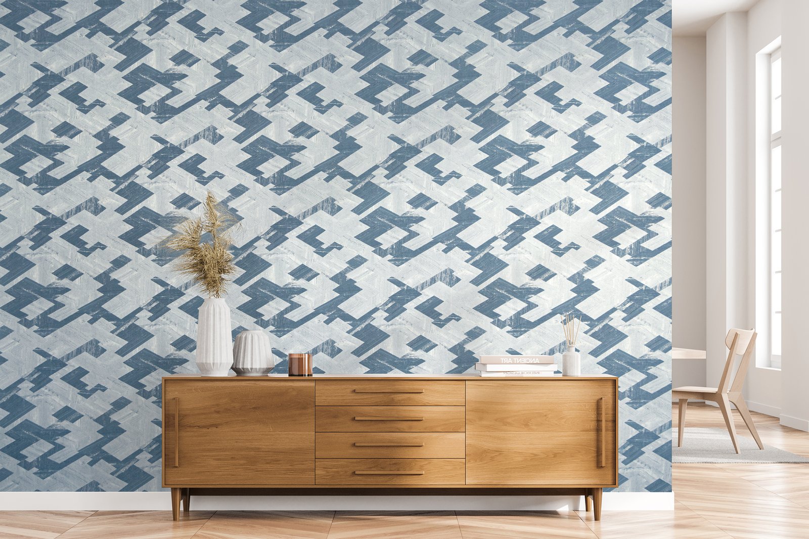 Ralph Night blue wallpaper in blue color - pattern number GH64678-23 - by Galerie in the Slow Living collection