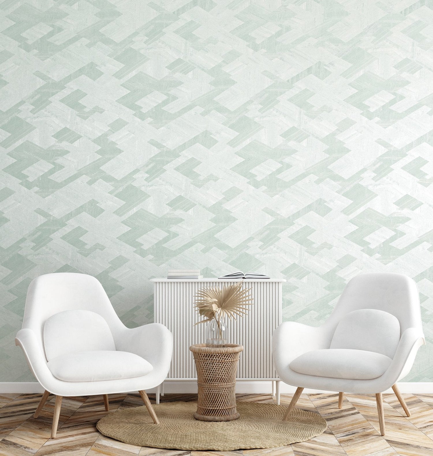 Ralph Frost Mint wallpaper in green color - pattern number GH64679-23 - by Galerie in the Slow Living collection