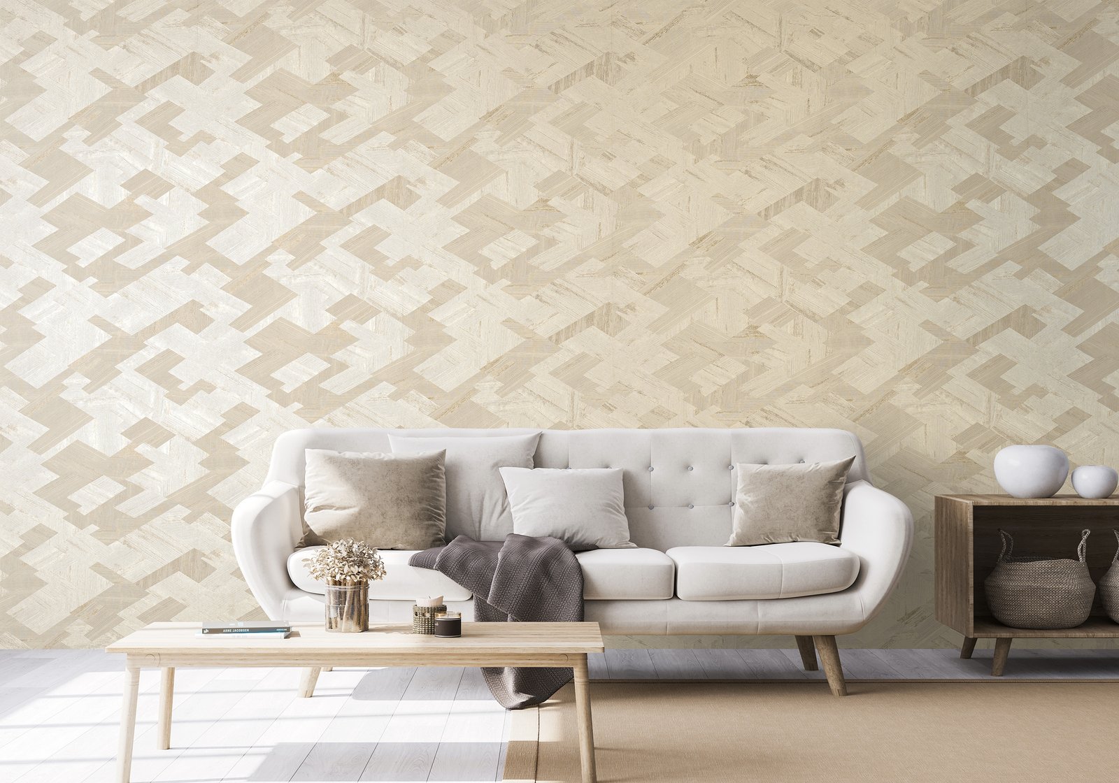 Ralph Sand Gold wallpaper in beige color - pattern number GH64680-23 - by Galerie in the Slow Living collection