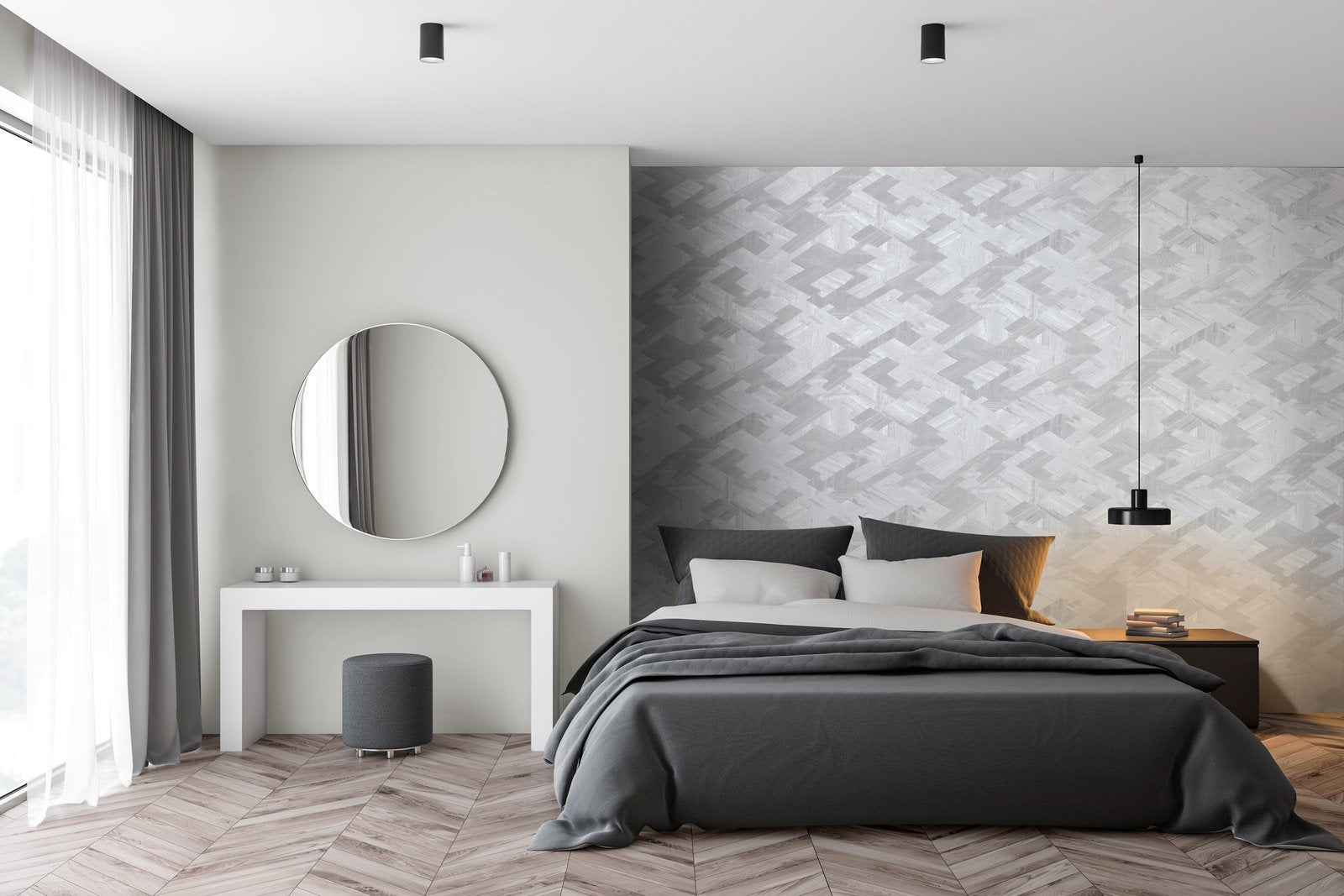 Ralph Ivory White wallpaper in silver grey color - pattern number GH64681-23 - by Galerie in the Slow Living collection