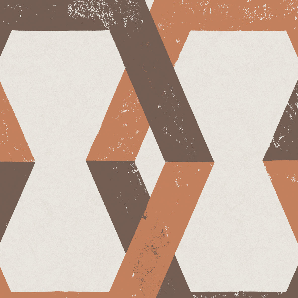 Tribe wallpaper in brown color - pattern number 6474 - by Schumacher in the Borastapeter collection