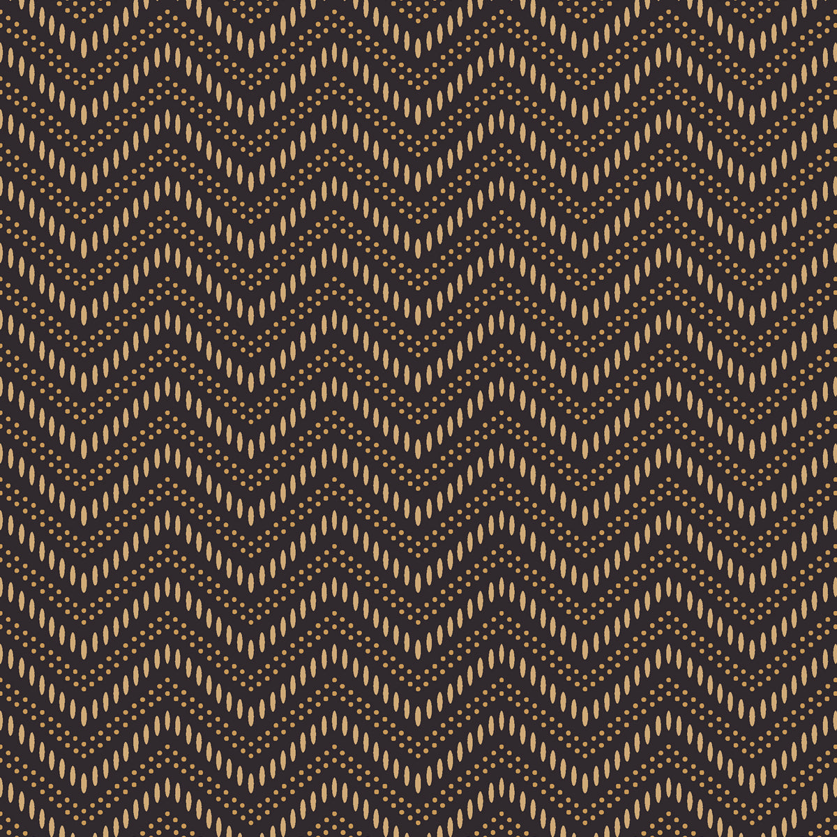 Chevron Dots wallpaper in brown and gold color - pattern number 6482 - by Schumacher in the Borastapeter collection