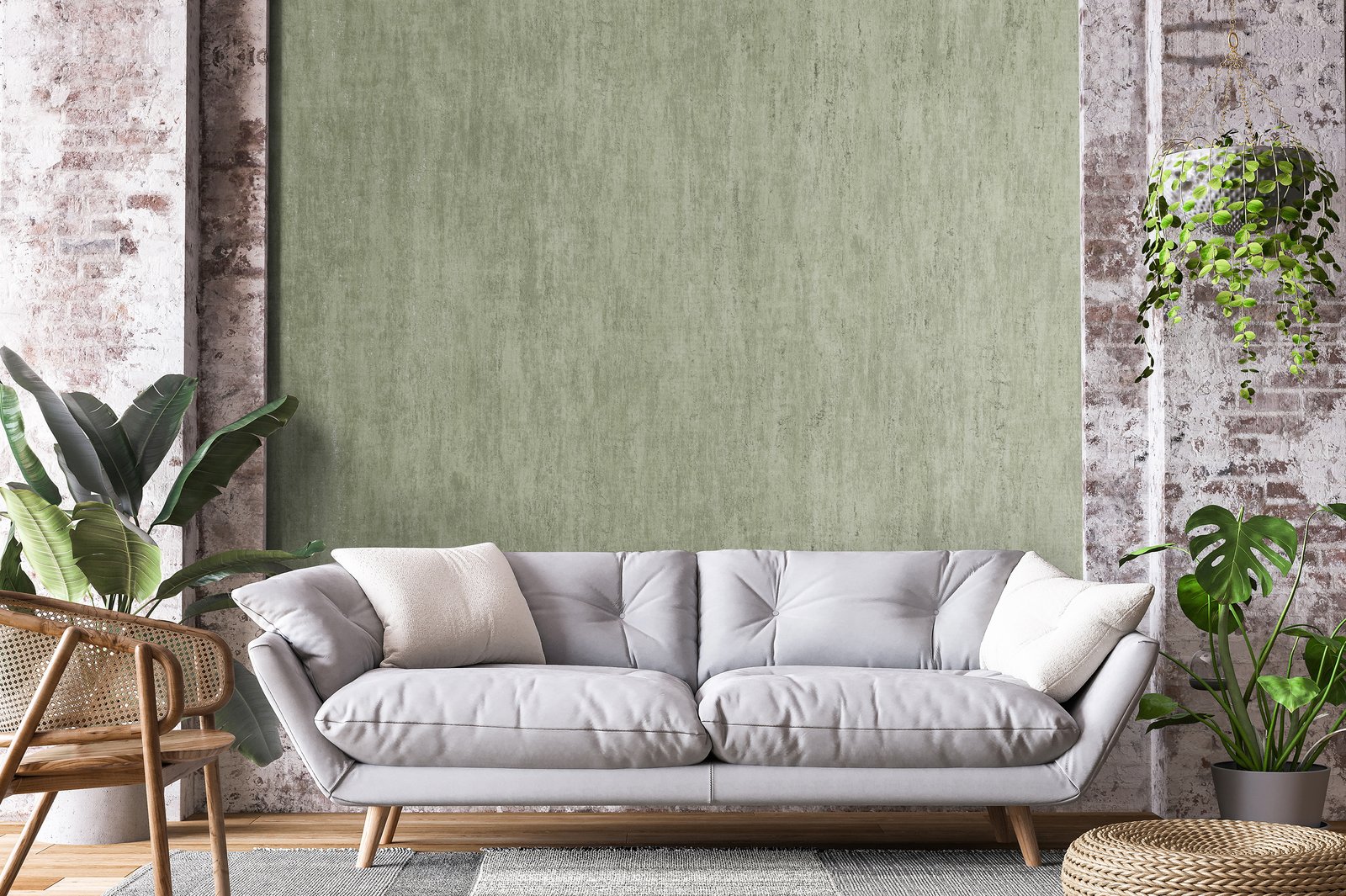 Brera wallpaper in green color - pattern number GH64853-23 - by Galerie in the Urban Classics collection