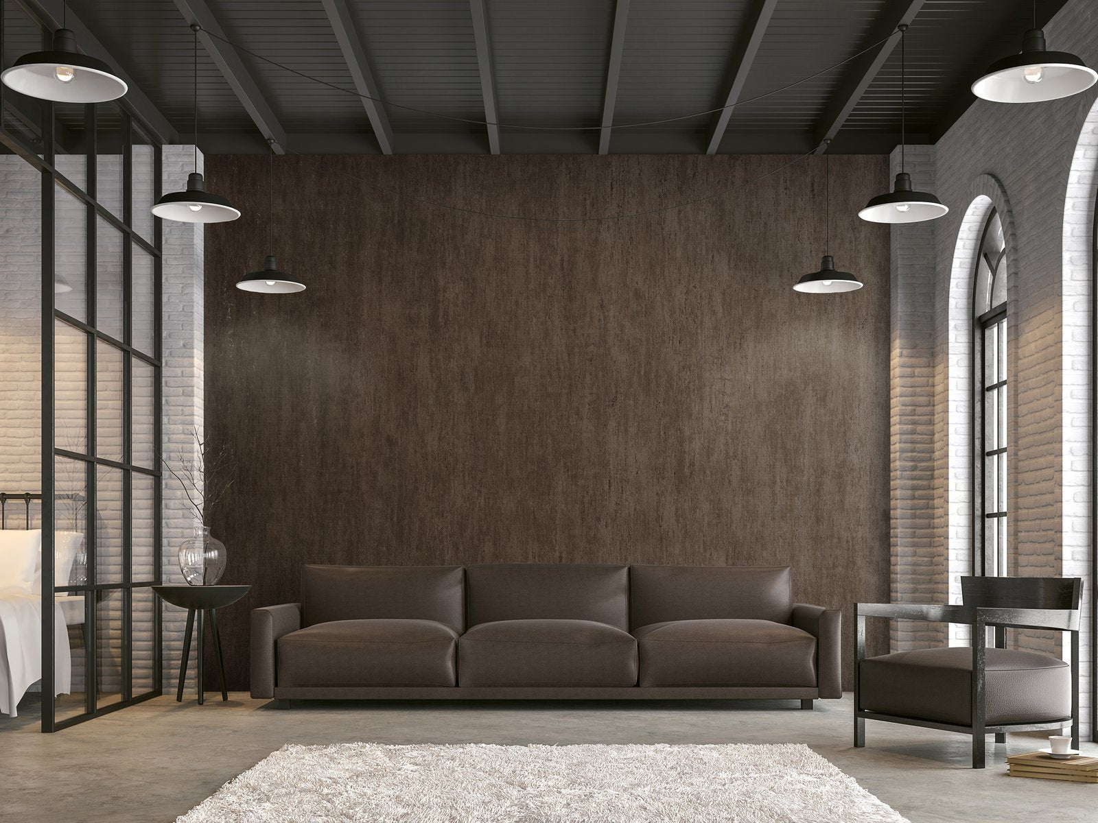 Brera wallpaper in bronze brown color - pattern number GH64856-23 - by Galerie in the Urban Classics collection