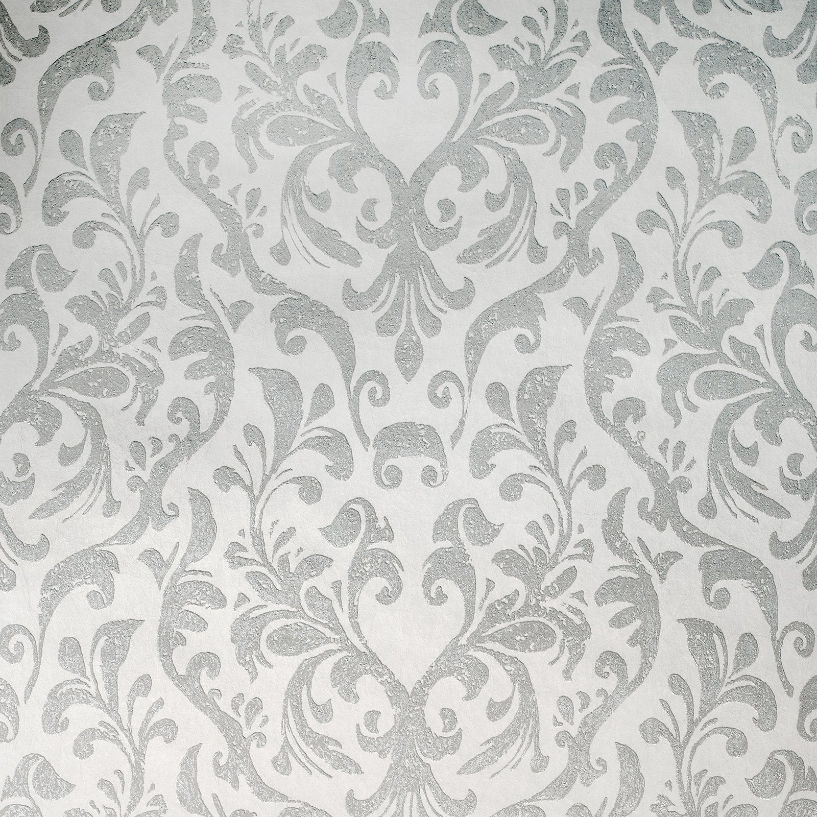 Notting Hill / Loft Damask wallpaper in silver grey color - pattern number GH64859-23 - by Galerie in the Urban Classics collection