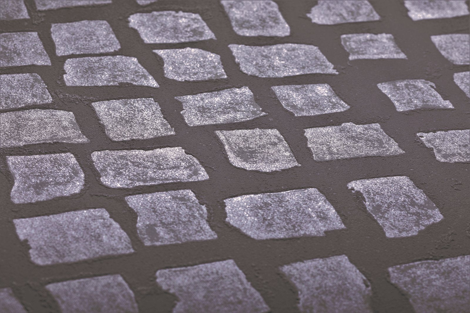Manhattan / Loft Tile wallpaper in bronze brown color - pattern number GH64866-23 - by Galerie in the Urban Classics collection