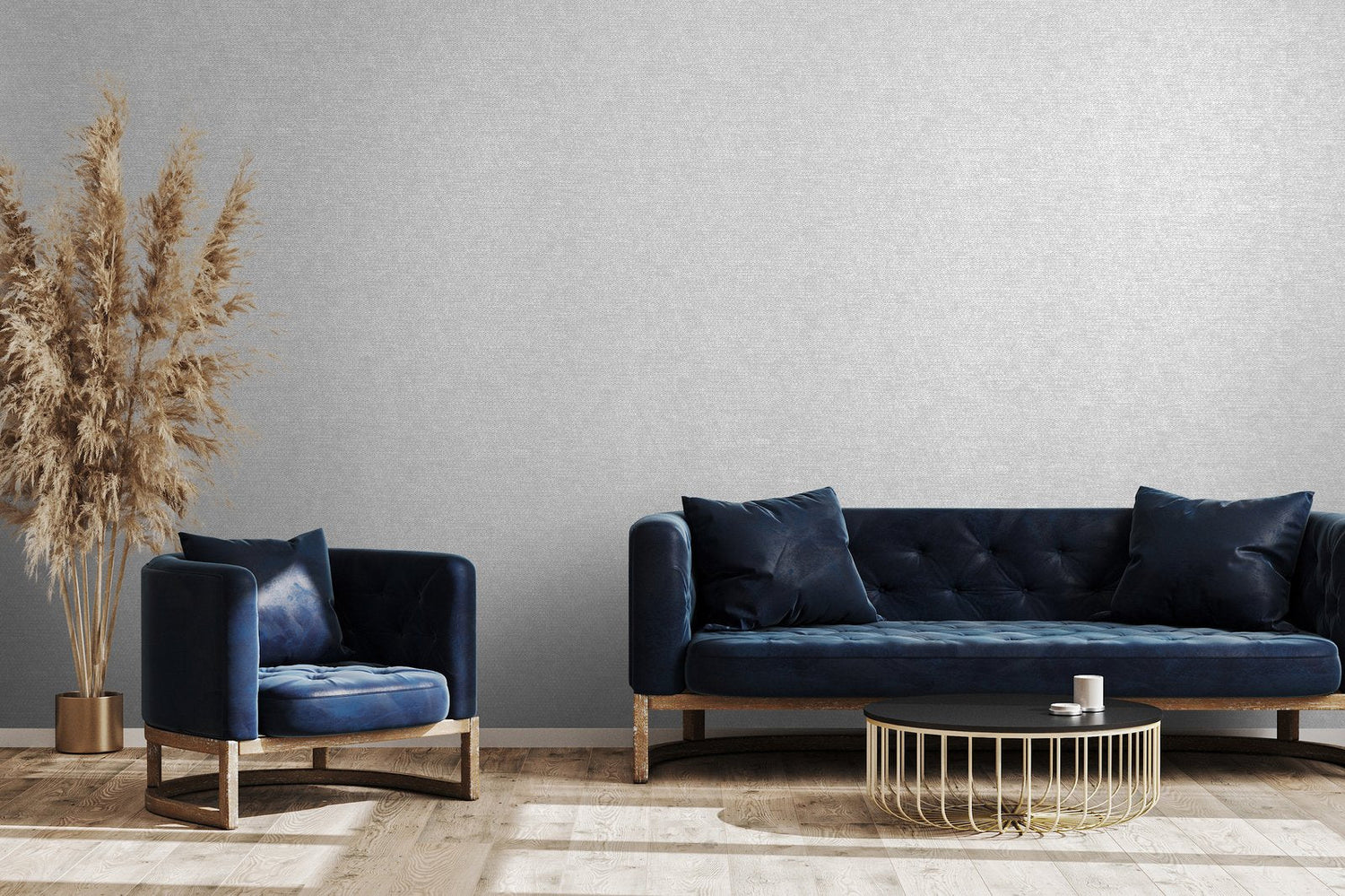 Haga / Vignette Stripe wallpaper in silver grey color - pattern number GH64869-23 - by Galerie in the Urban Classics collection