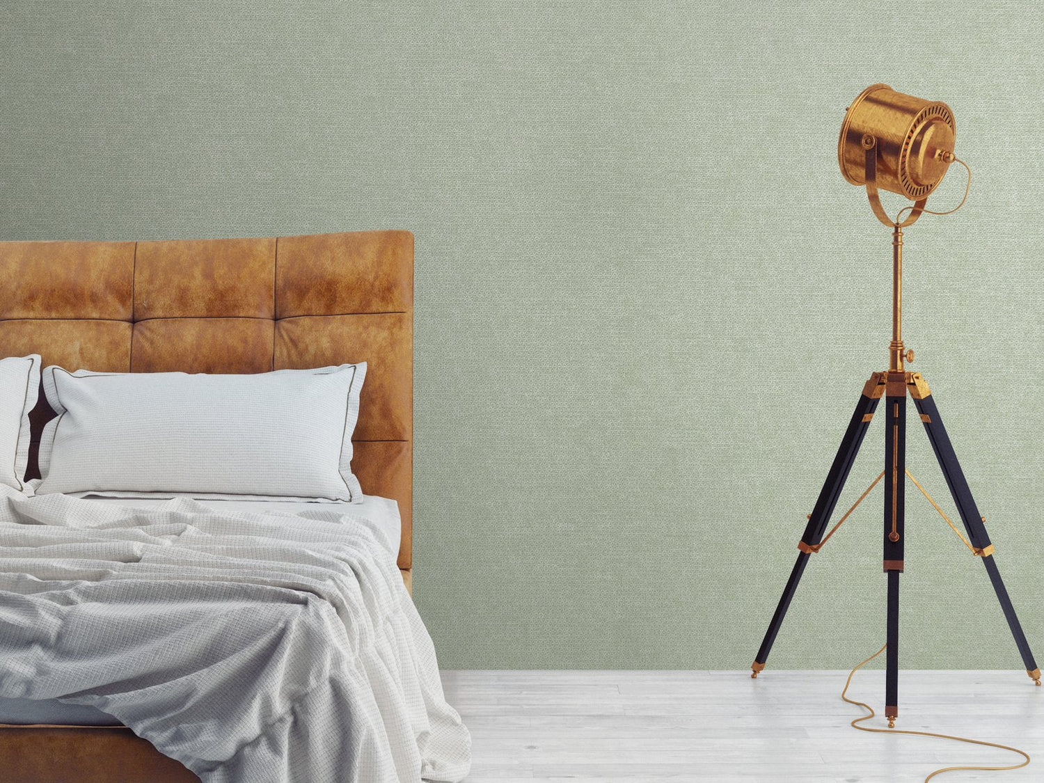 Haga / Vignette Stripe wallpaper in green color - pattern number GH64871-23 - by Galerie in the Urban Classics collection