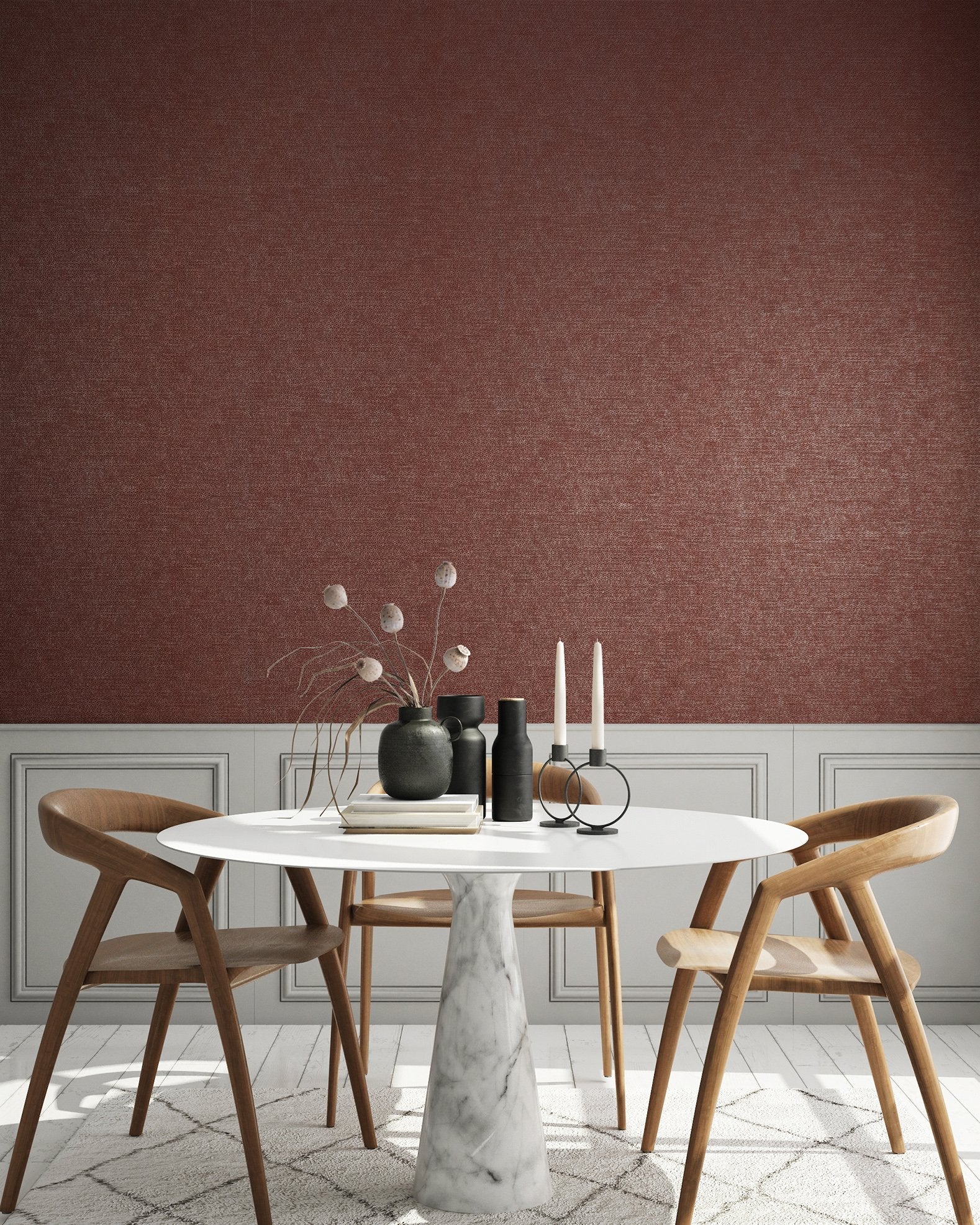 Haga / Vignette Stripe wallpaper in red color - pattern number GH64872-23 - by Galerie in the Urban Classics collection