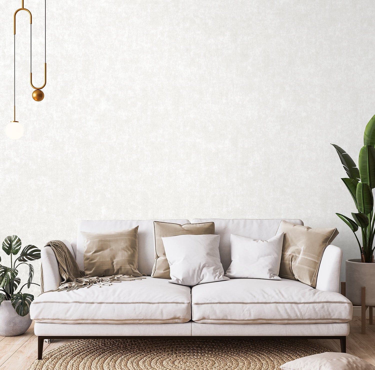 Scratched Plaster wallpaper in cream color - pattern number GH64937-23 - by Galerie in the Feel collection