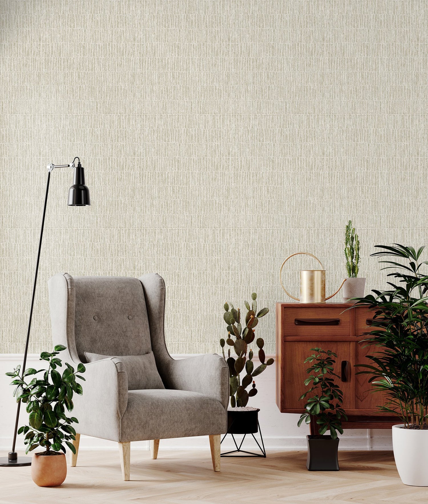 Bamboo wallpaper in beige color - pattern number GH65023-23 - by Galerie in the Feel collection