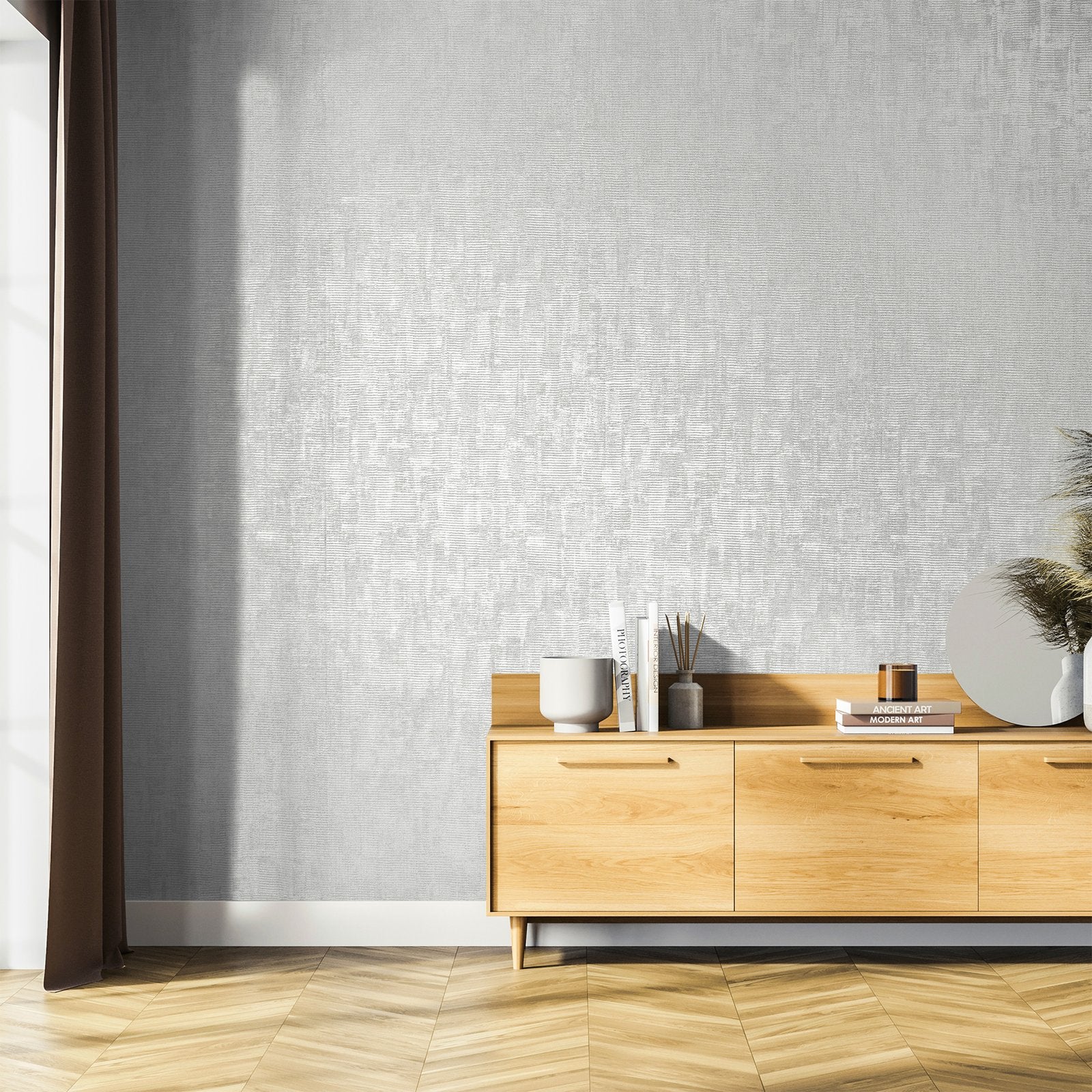 Jaquard wallpaper in silver grey color - pattern number GH65165-23 - by Galerie in the Precious collection