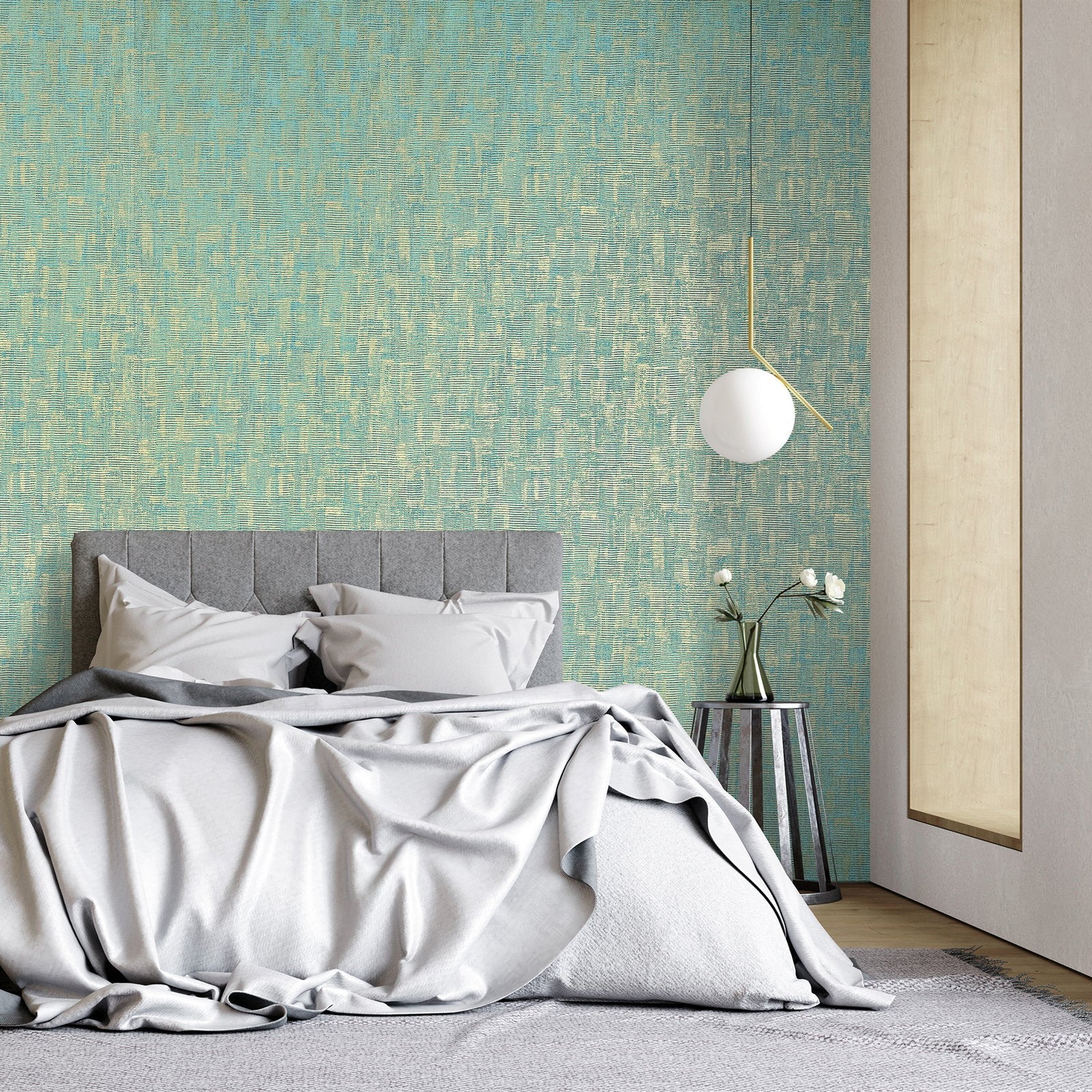 Jaquard wallpaper in gold color - pattern number GH65167-23 - by Galerie in the Precious collection