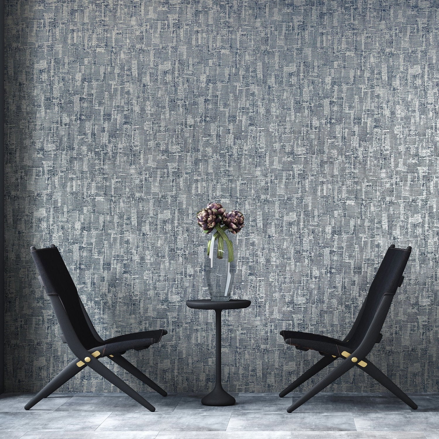 Jaquard wallpaper in silver grey color - pattern number GH65172-23 - by Galerie in the Precious collection