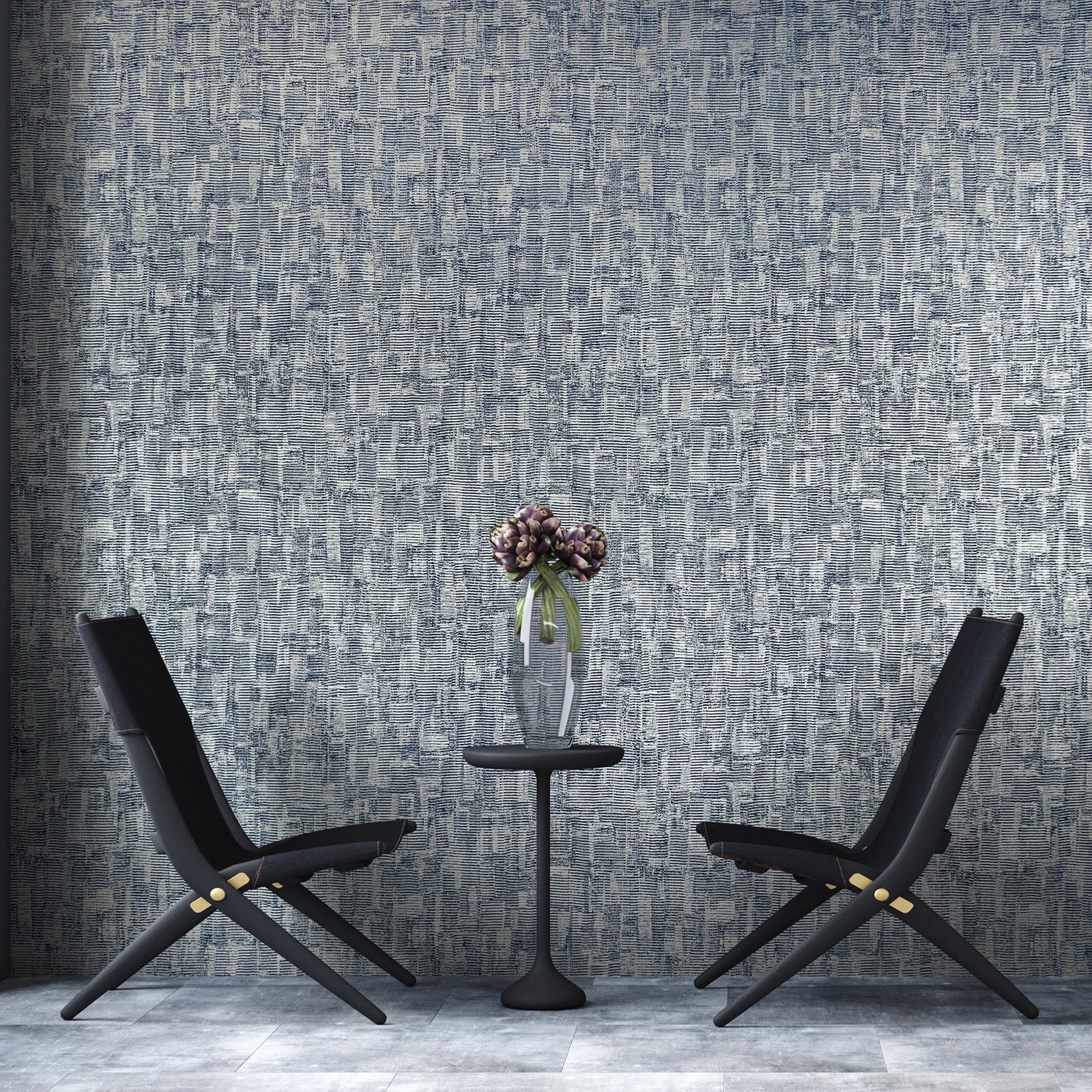 Jaquard wallpaper in silver grey color - pattern number GH65172-23 - by Galerie in the Precious collection