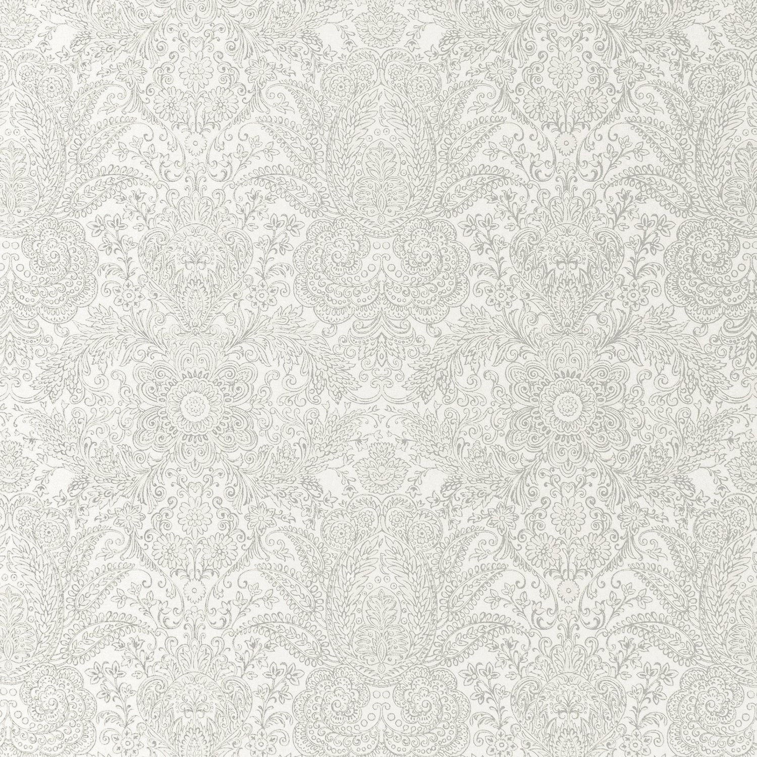 Brocade wallpaper in white color - pattern number GH65184-23 - by Galerie in the Precious collection