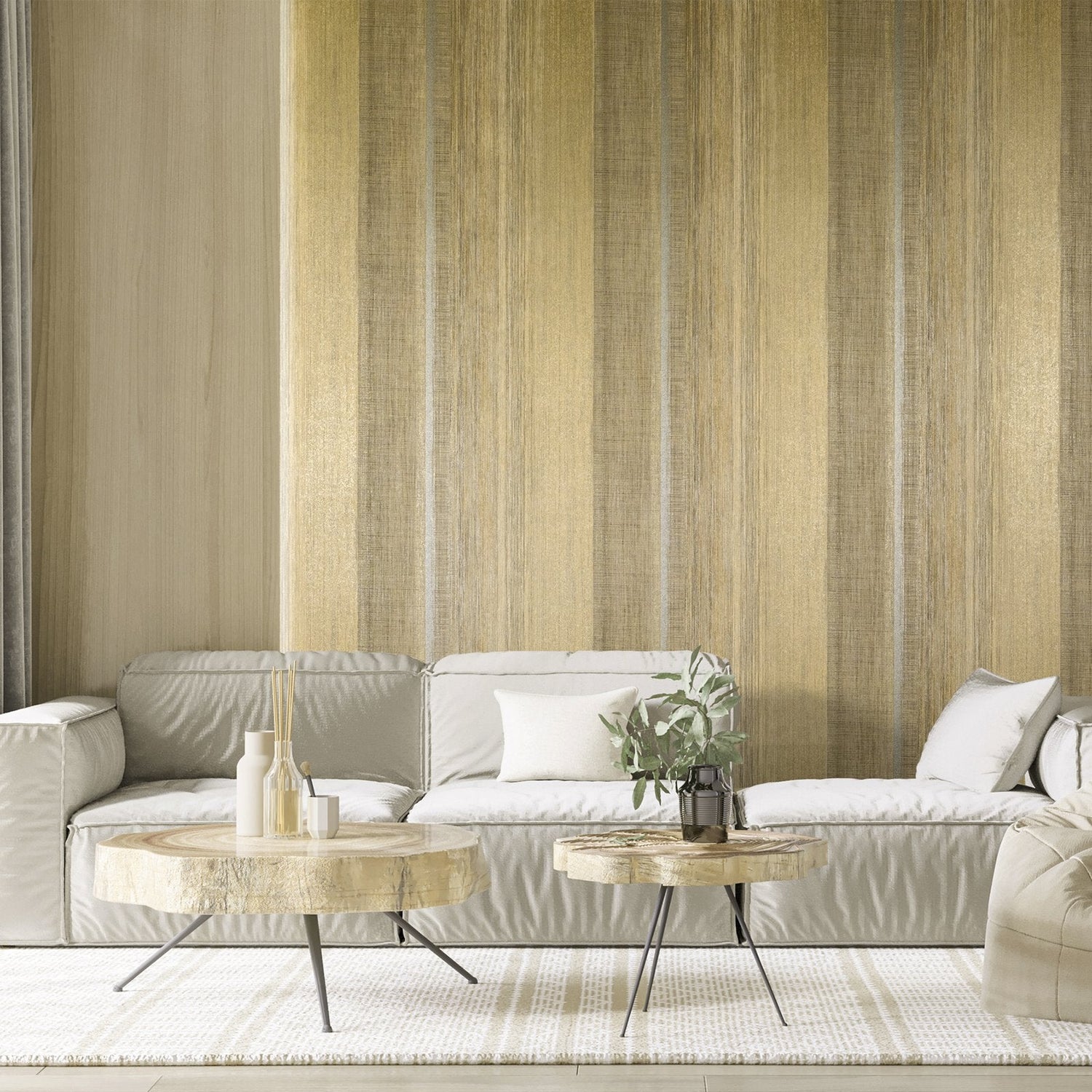 Chiffon wallpaper in bronze brown color - pattern number GH65194-23 - by Galerie in the Precious collection