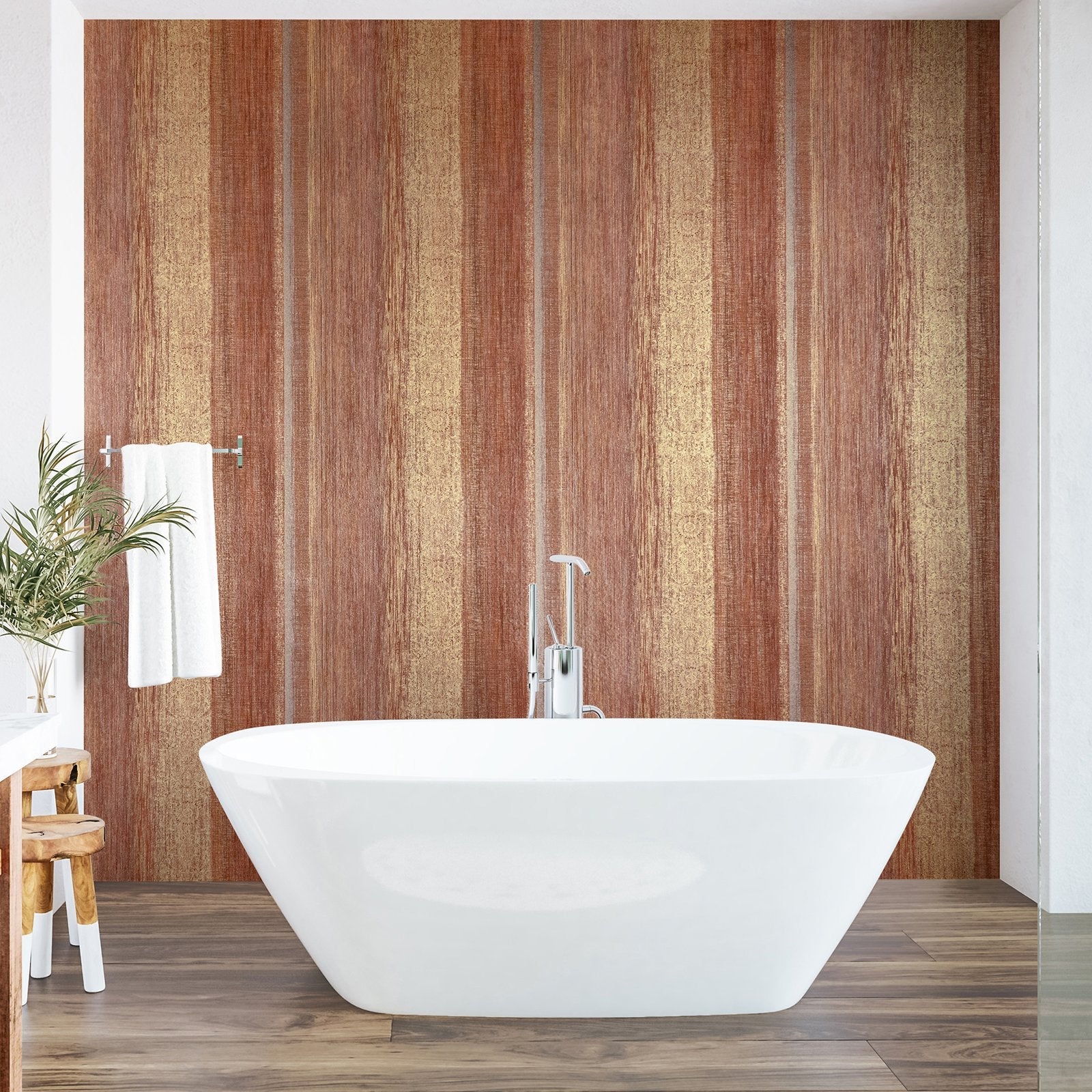 Chiffon wallpaper in red color - pattern number GH65196-23 - by Galerie in the Precious collection