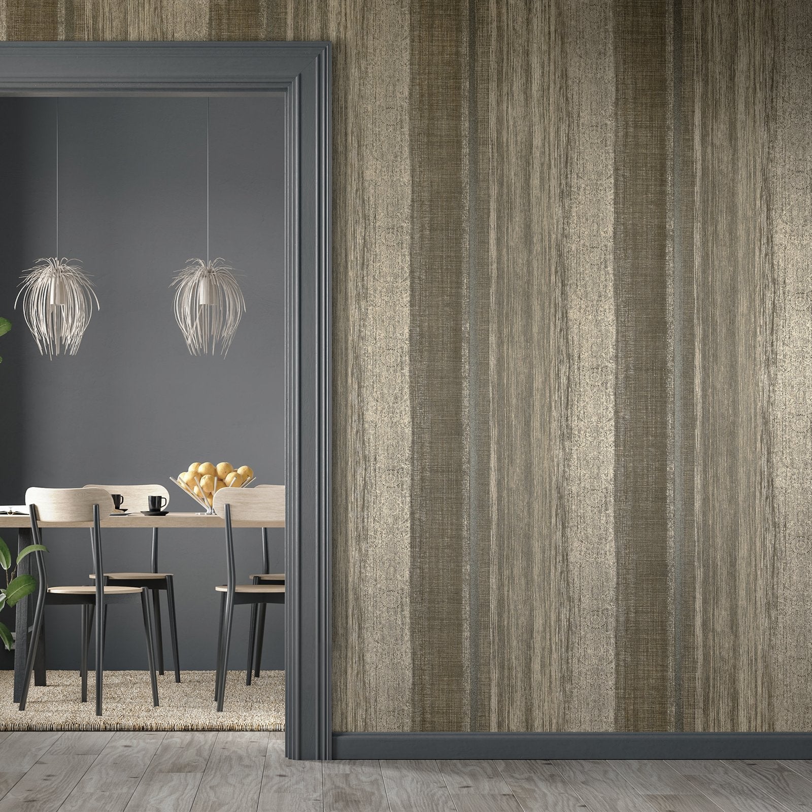 Chiffon wallpaper in bronze brown color - pattern number GH65198-23 - by Galerie in the Precious collection