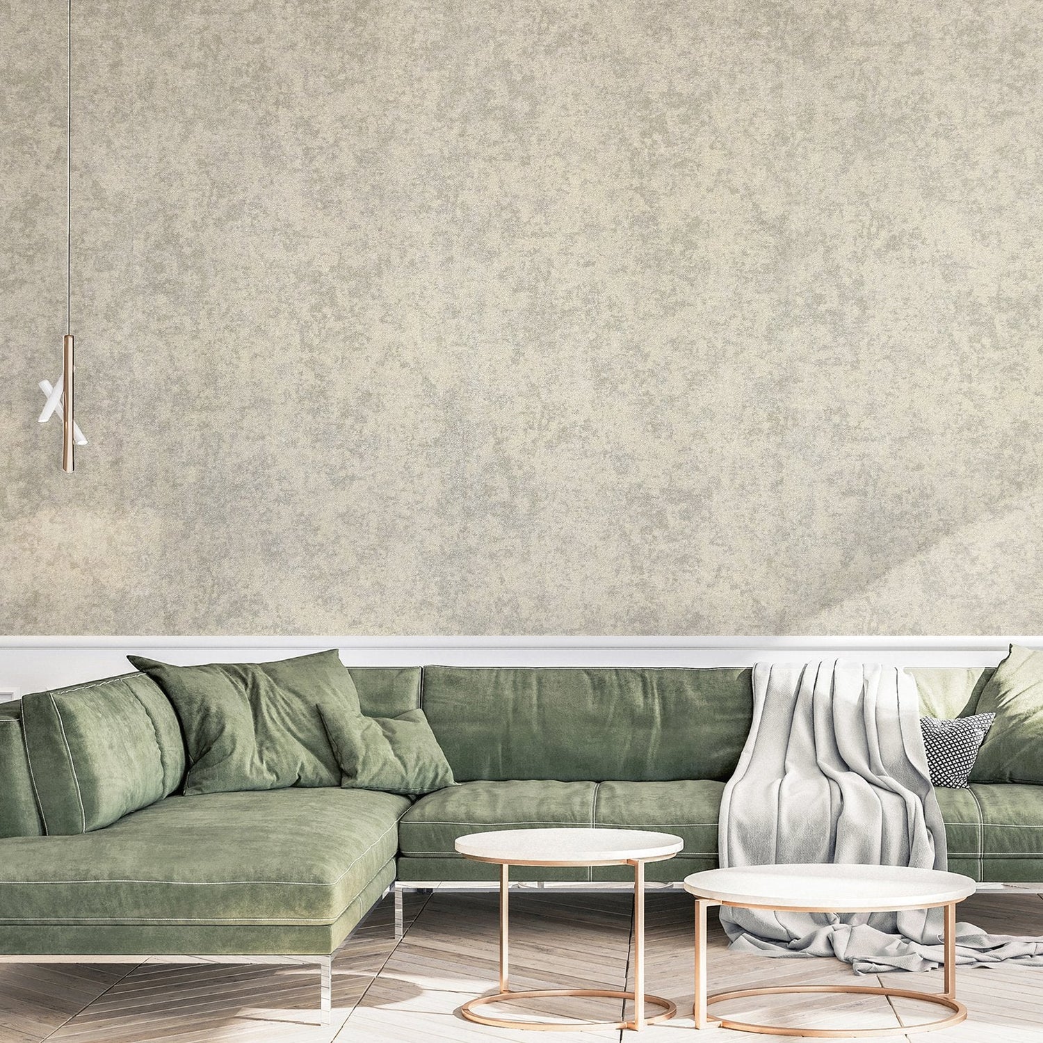 Satin wallpaper in cream color - pattern number GH65201-23 - by Galerie in the Precious collection