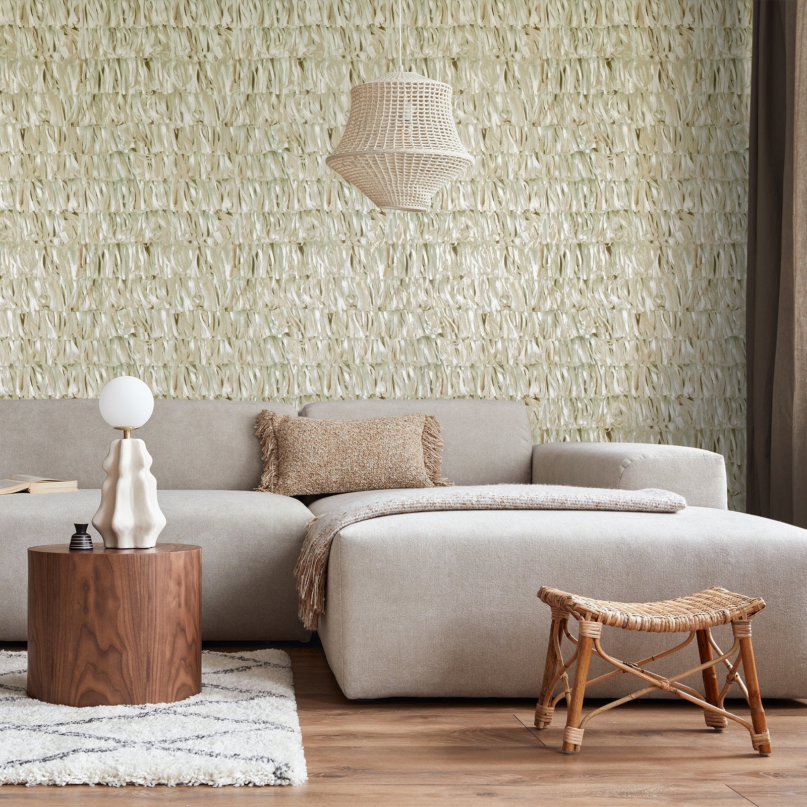 Calma wallpaper in beige color - pattern number GH65312-23 - by Galerie in the Salt collection