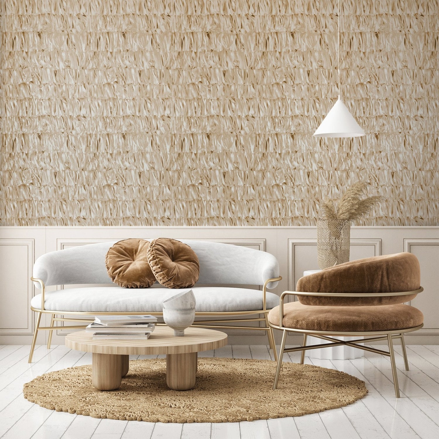 Calma wallpaper in orange color - pattern number GH65313-23 - by Galerie in the Salt collection