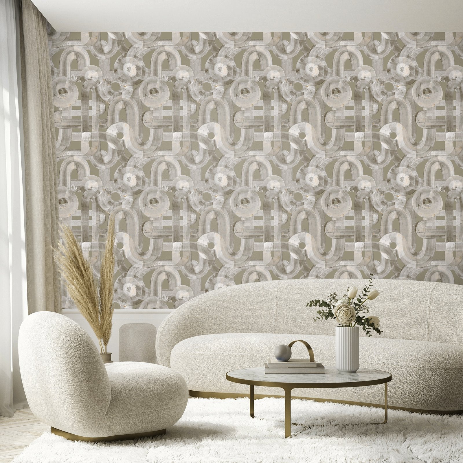 Penello wallpaper in bronze brown color - pattern number GH65322-23 - by Galerie in the Salt collection
