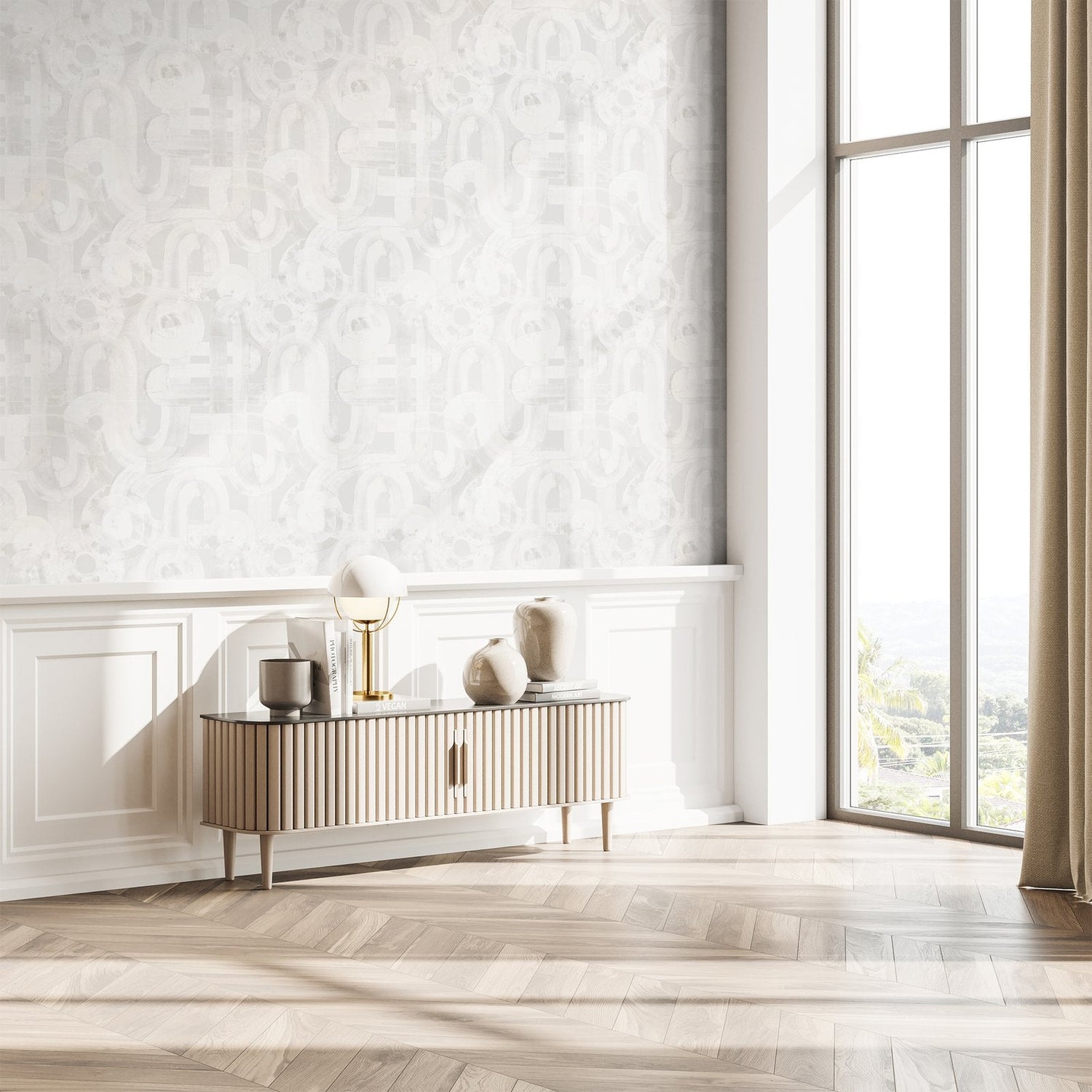 Penello wallpaper in cream color - pattern number GH65326-23 - by Galerie in the Salt collection