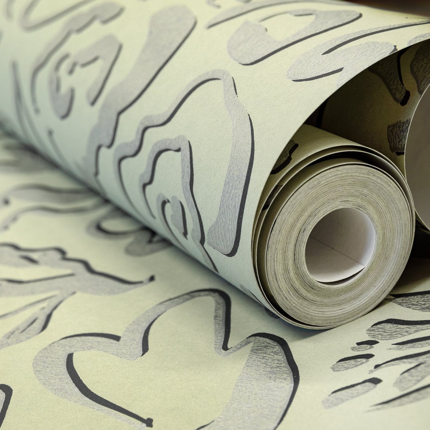 Fiore wallpaper in green color - pattern number GH65328-23 - by Galerie in the Salt collection