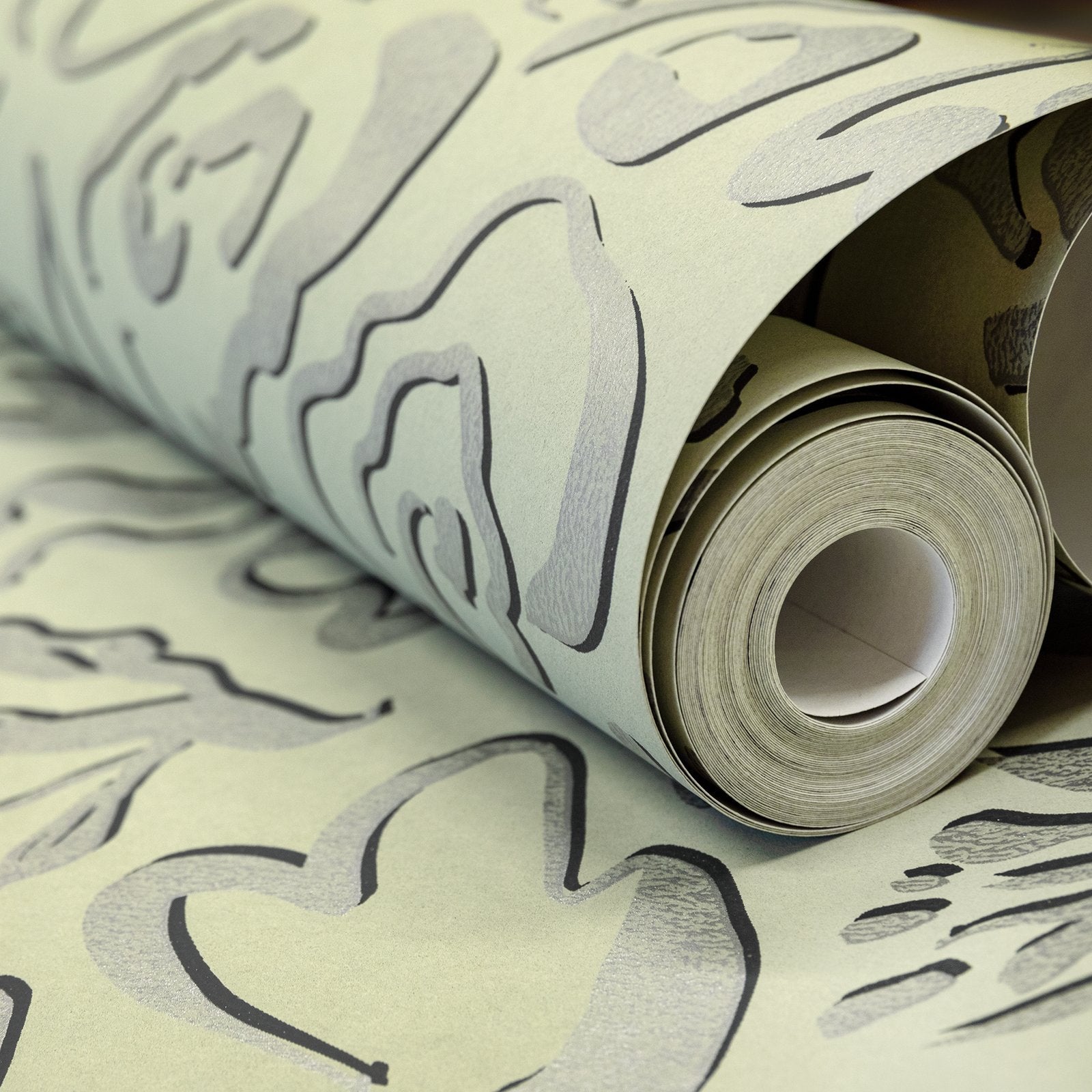 Fiore wallpaper in green color - pattern number GH65328-23 - by Galerie in the Salt collection