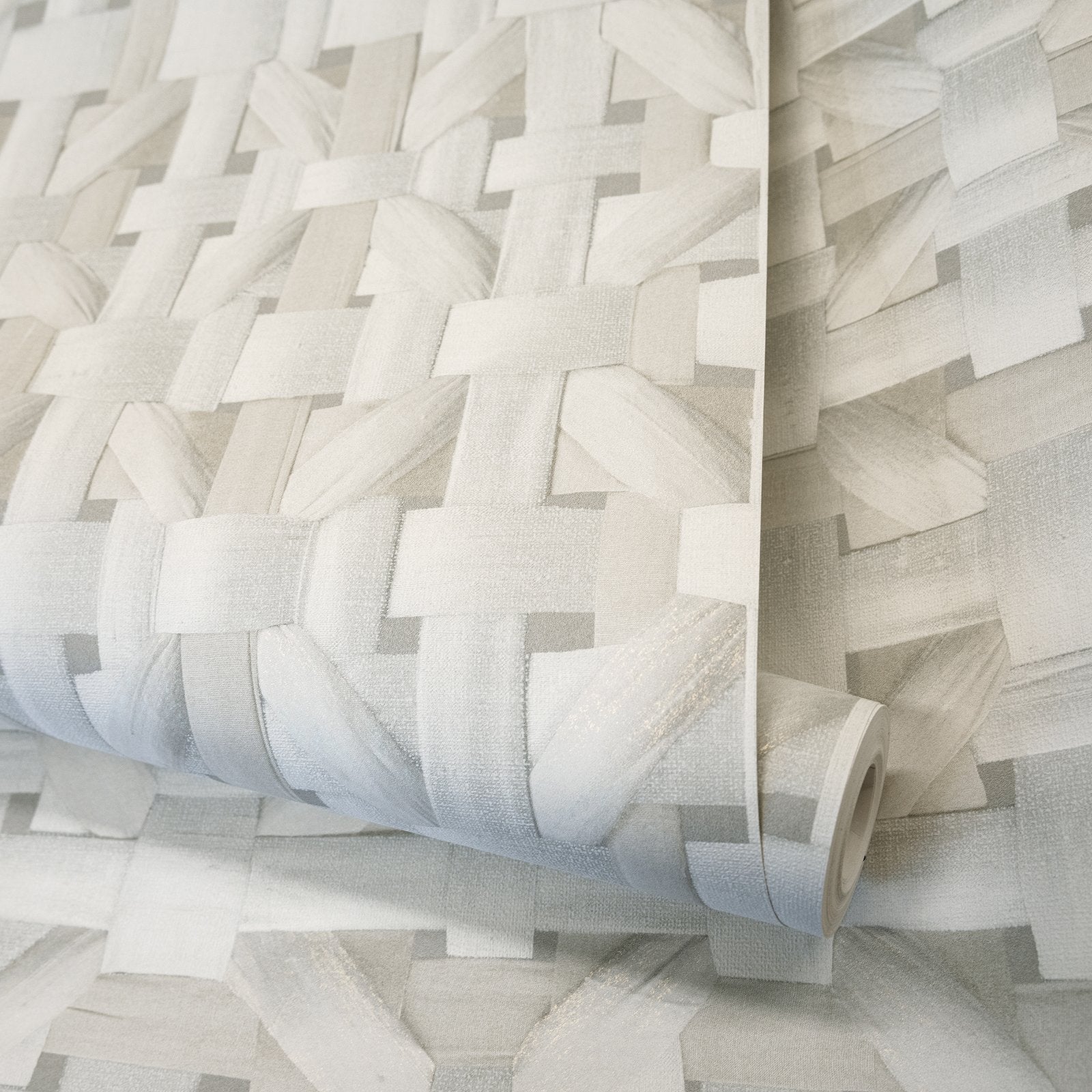 Octagonal Honeycomb wallpaper in silver grey color - pattern number GH65338-23 - by Galerie in the Pepper collection