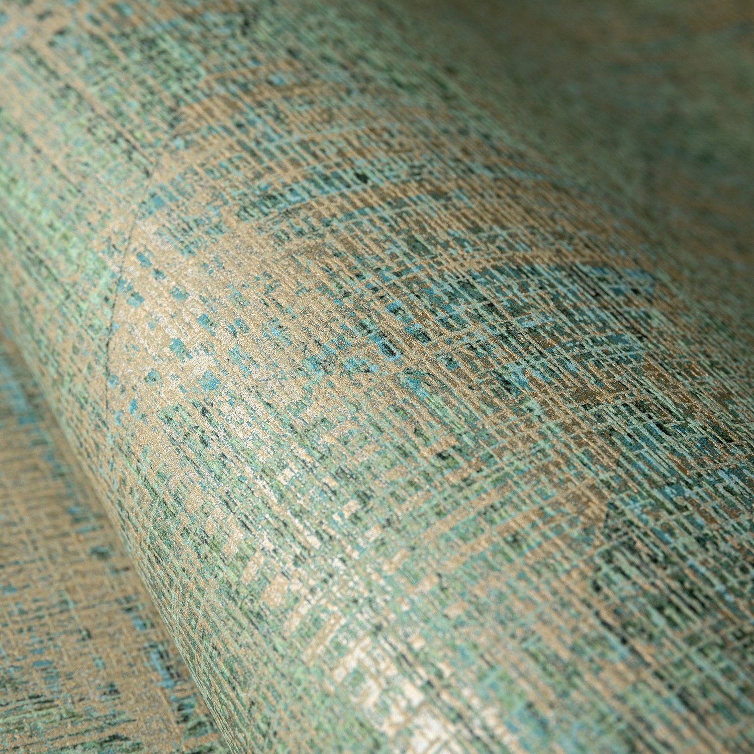Raffia wallpaper in green color - pattern number GH65348-23 - by Galerie in the Pepper collection