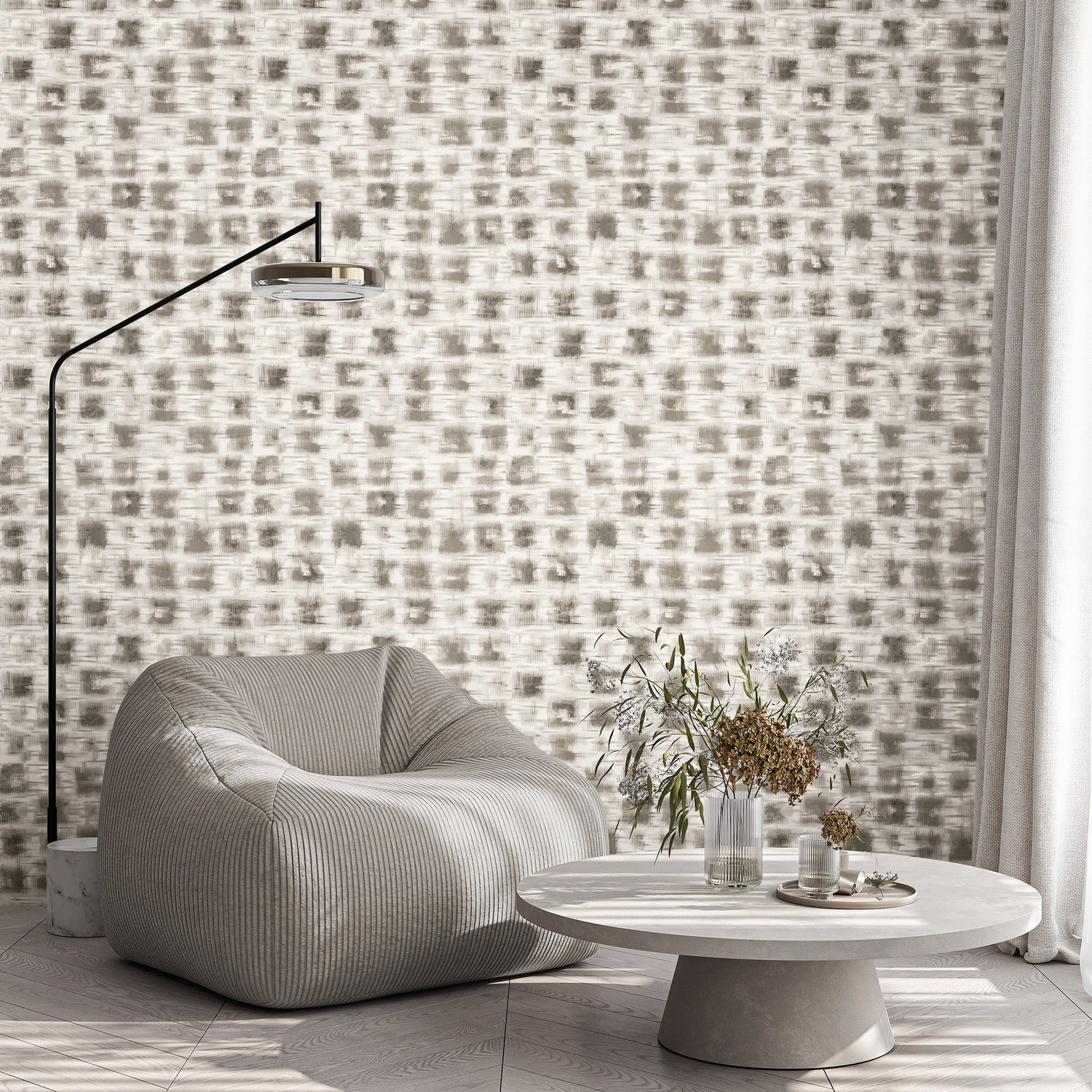 Abstract Wallpaper in Beige color - pattern number 65767 - by Galerie in the Cerra collection