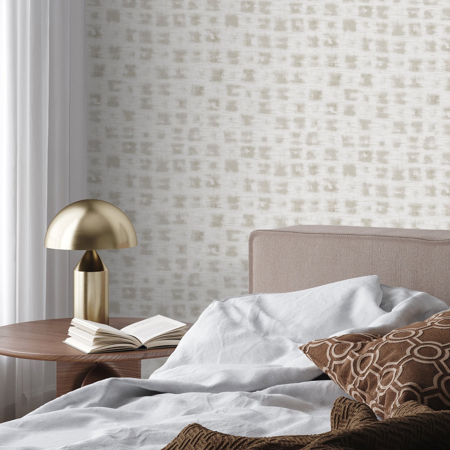 Abstract Wallpaper in Beige color - pattern number 65769 - by Galerie in the Cerra collection