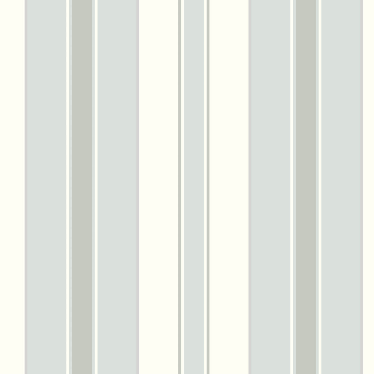 Stockholm Stripe wallpaper in sky and silver color - pattern number 6878 - by Schumacher in the Borastapeter collection