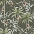 Jungle Friends wallpaper in pewter green color - pattern number 6935 - by Schumacher in the Borastapeter collection