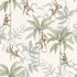 Jungle Friends wallpaper in cocoa and sage color - pattern number 6936 - by Schumacher in the Borastapeter collection